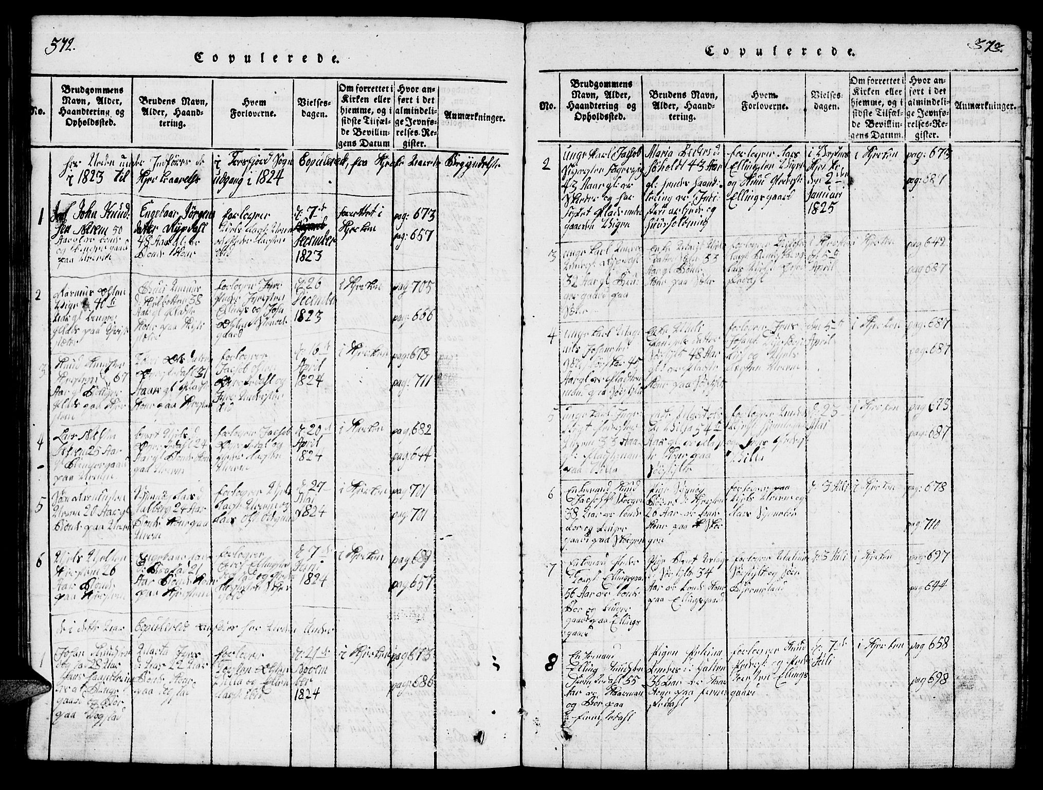 Ministerialprotokoller, klokkerbøker og fødselsregistre - Møre og Romsdal, AV/SAT-A-1454/541/L0546: Klokkerbok nr. 541C01, 1818-1856, s. 372-373