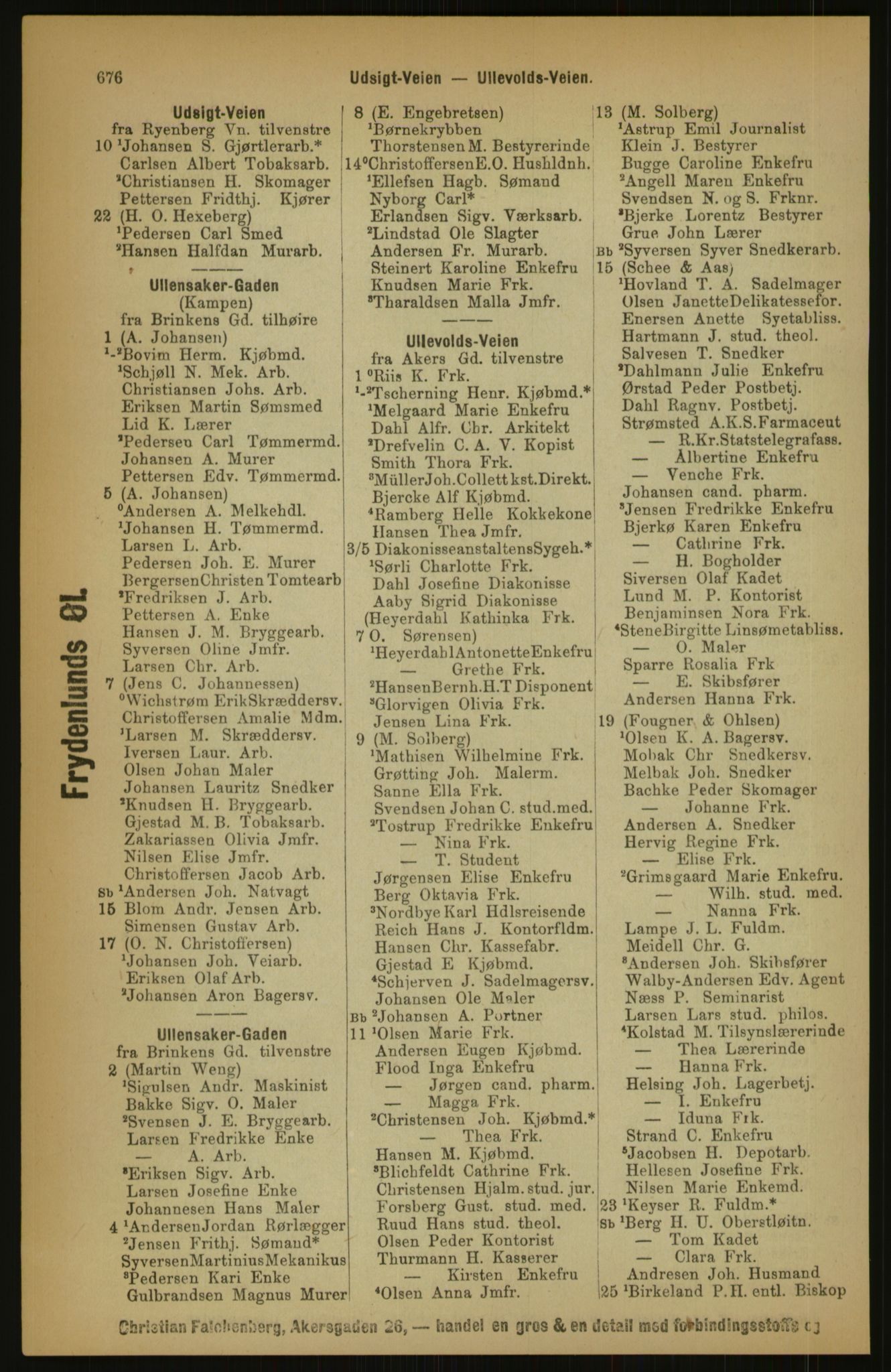 Kristiania/Oslo adressebok, PUBL/-, 1891, s. 676