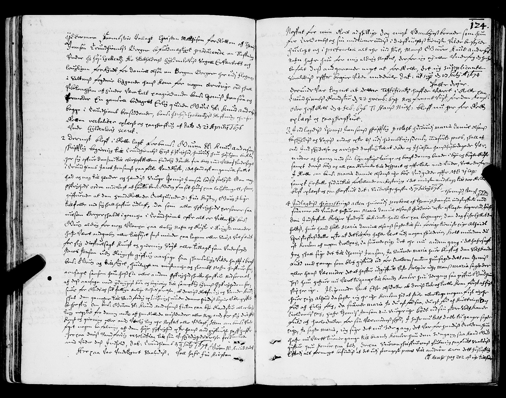 Nordland og Finnmarks lagstol, SAT/A-5608/X/L0002: Justisprotokoll, 1666-1690, s. 124