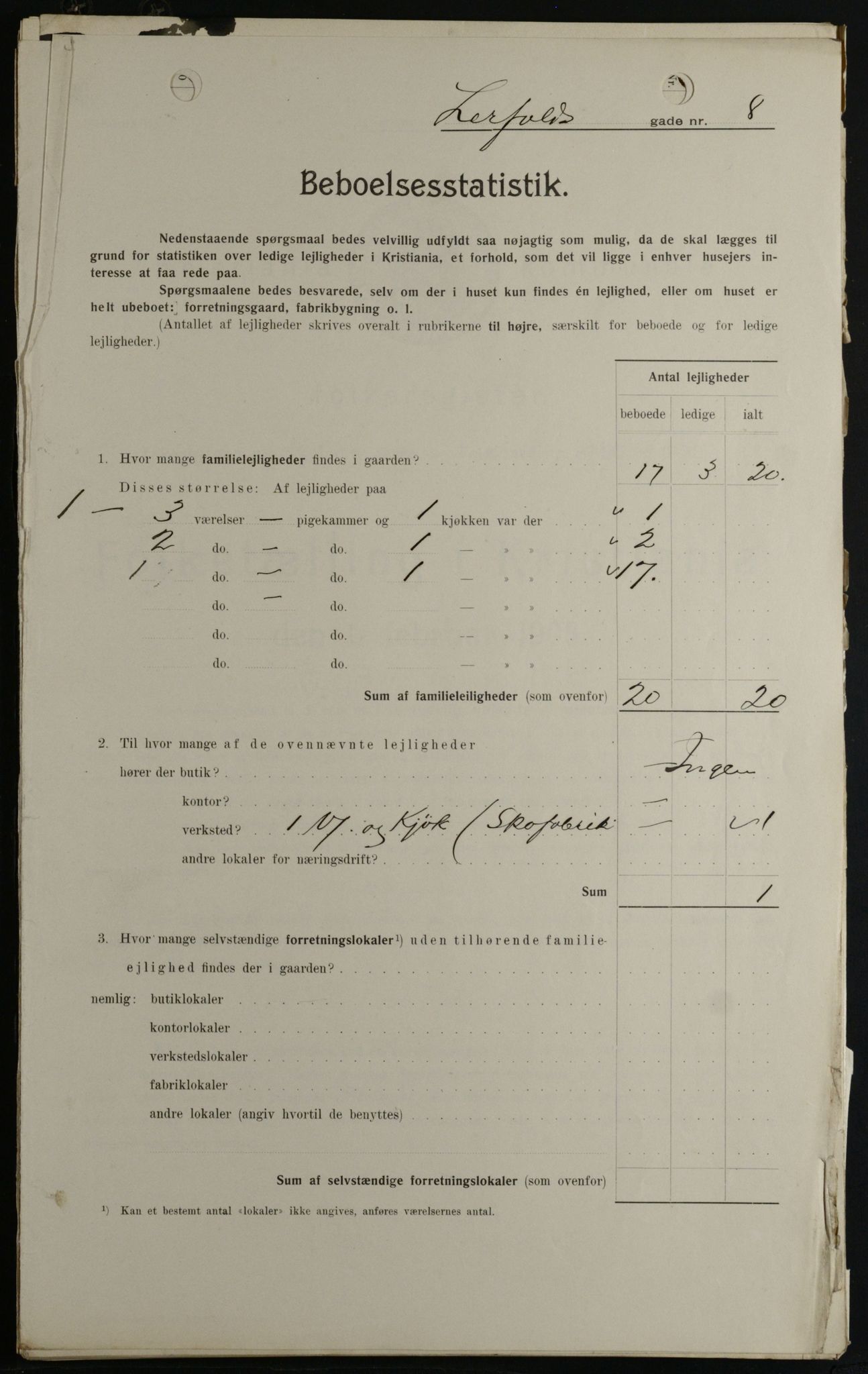 OBA, Kommunal folketelling 1.2.1908 for Kristiania kjøpstad, 1908, s. 51466