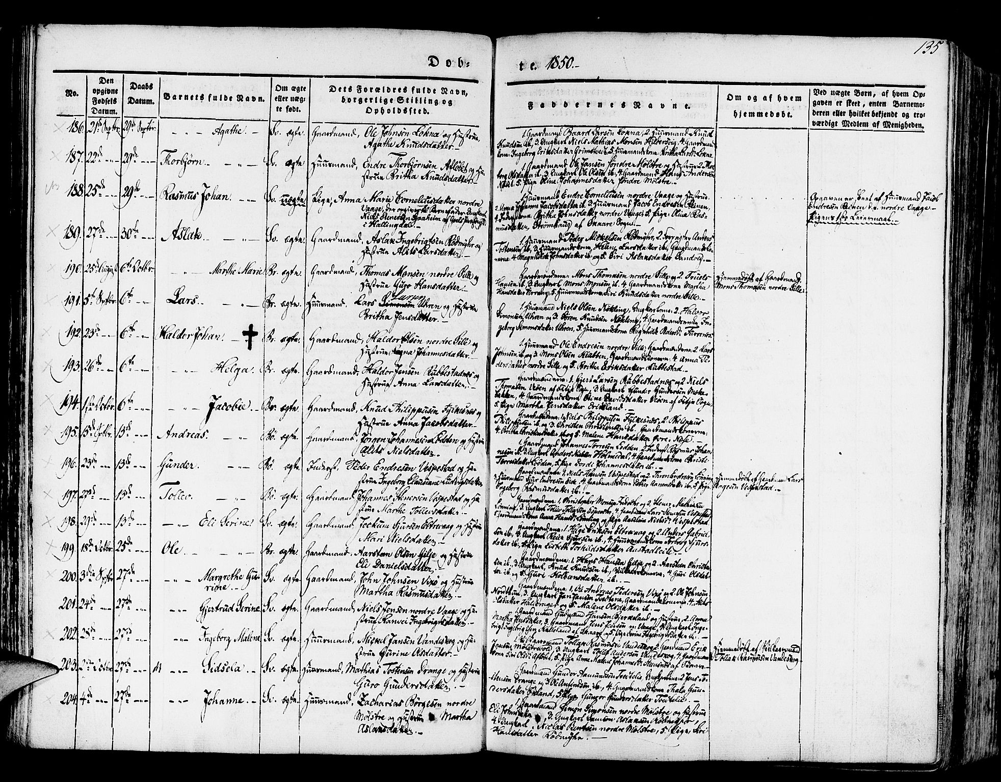 Finnås sokneprestembete, AV/SAB-A-99925/H/Ha/Haa/Haaa/L0006: Ministerialbok nr. A 6, 1836-1850, s. 135