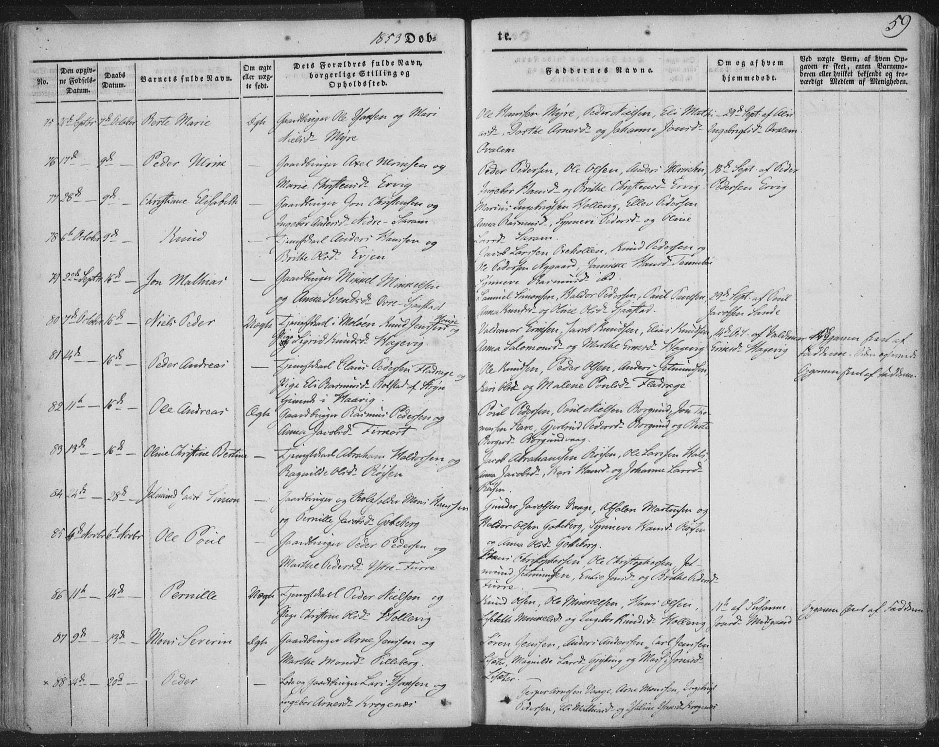 Selje sokneprestembete, AV/SAB-A-99938/H/Ha/Haa/Haaa: Ministerialbok nr. A 10, 1844-1858, s. 59