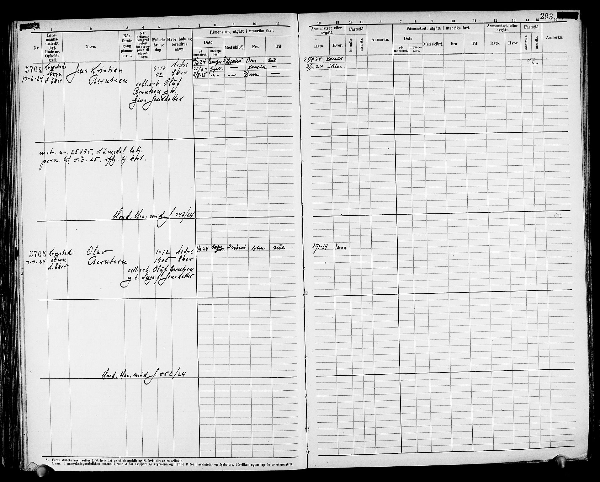 Drammen innrulleringsdistrikt, AV/SAKO-A-781/F/Fc/L0008: Hovedrulle, 1923, s. 209