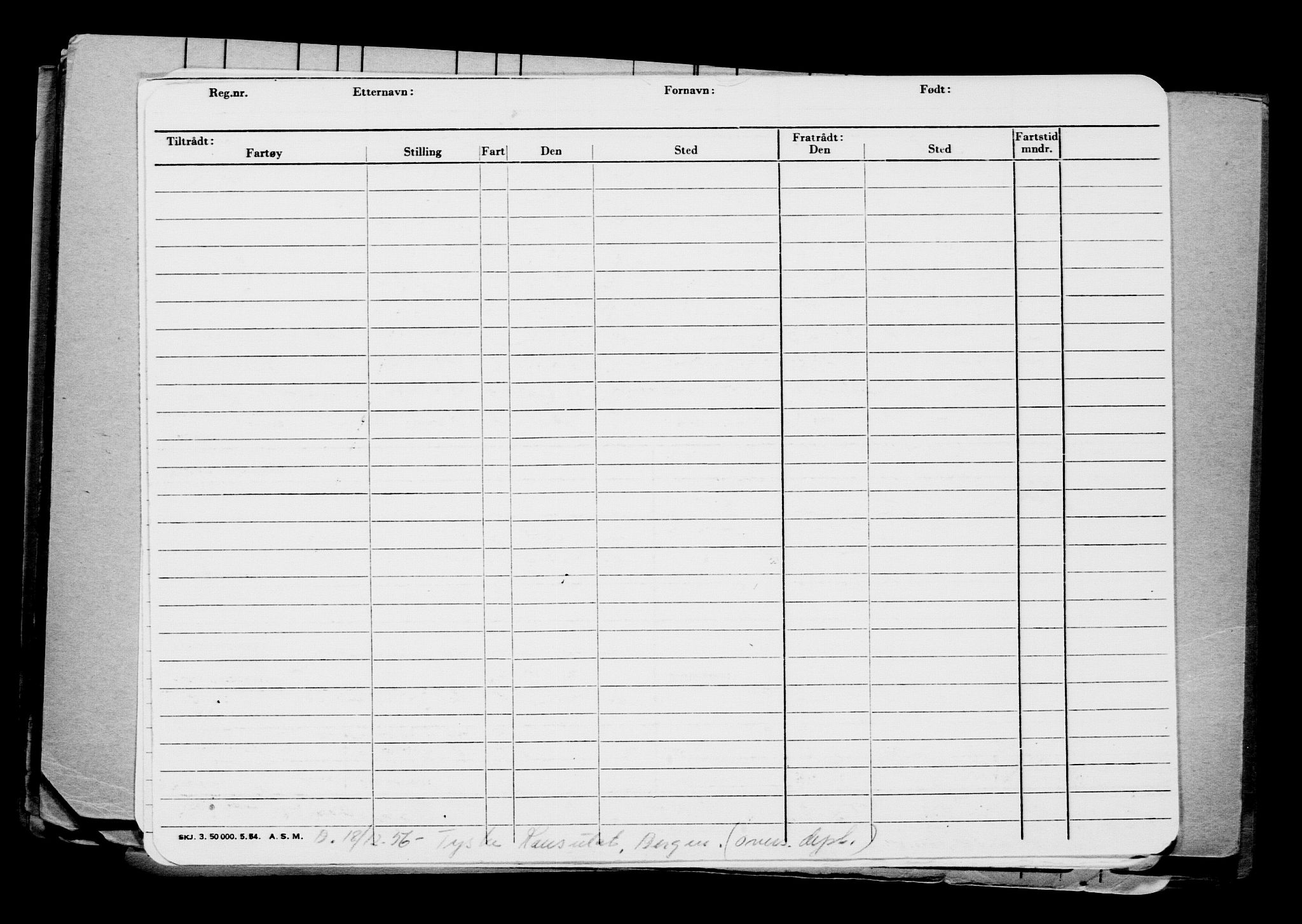 Direktoratet for sjømenn, AV/RA-S-3545/G/Gb/L0203: Hovedkort, 1922, s. 161