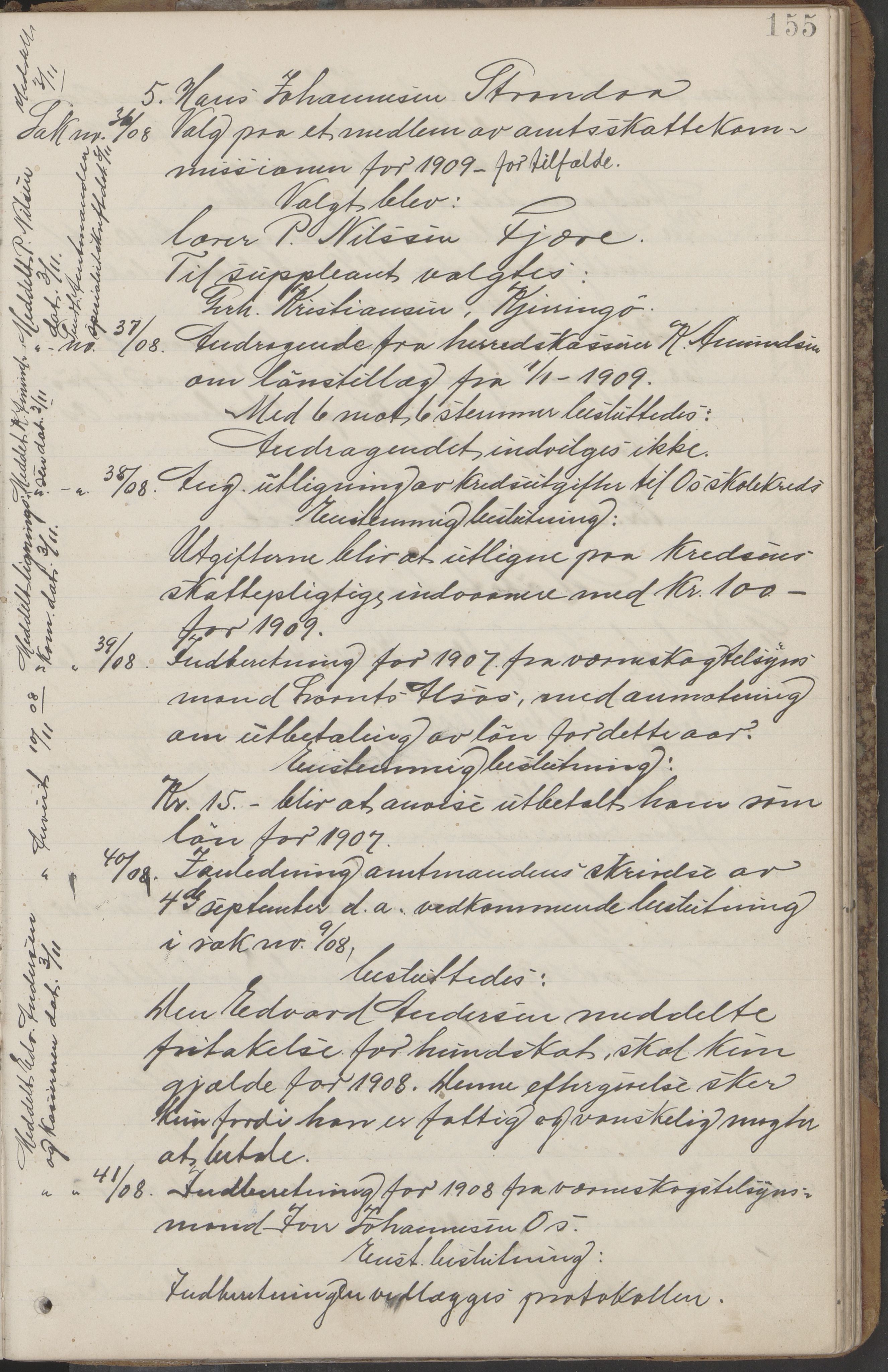 Kjerringøy kommune. Formannskapet, AIN/K-18441.150/A/Aa/L0002: Forhandlingsprotokoll Norfolden- Kjerringø formanskap, 1900-1911