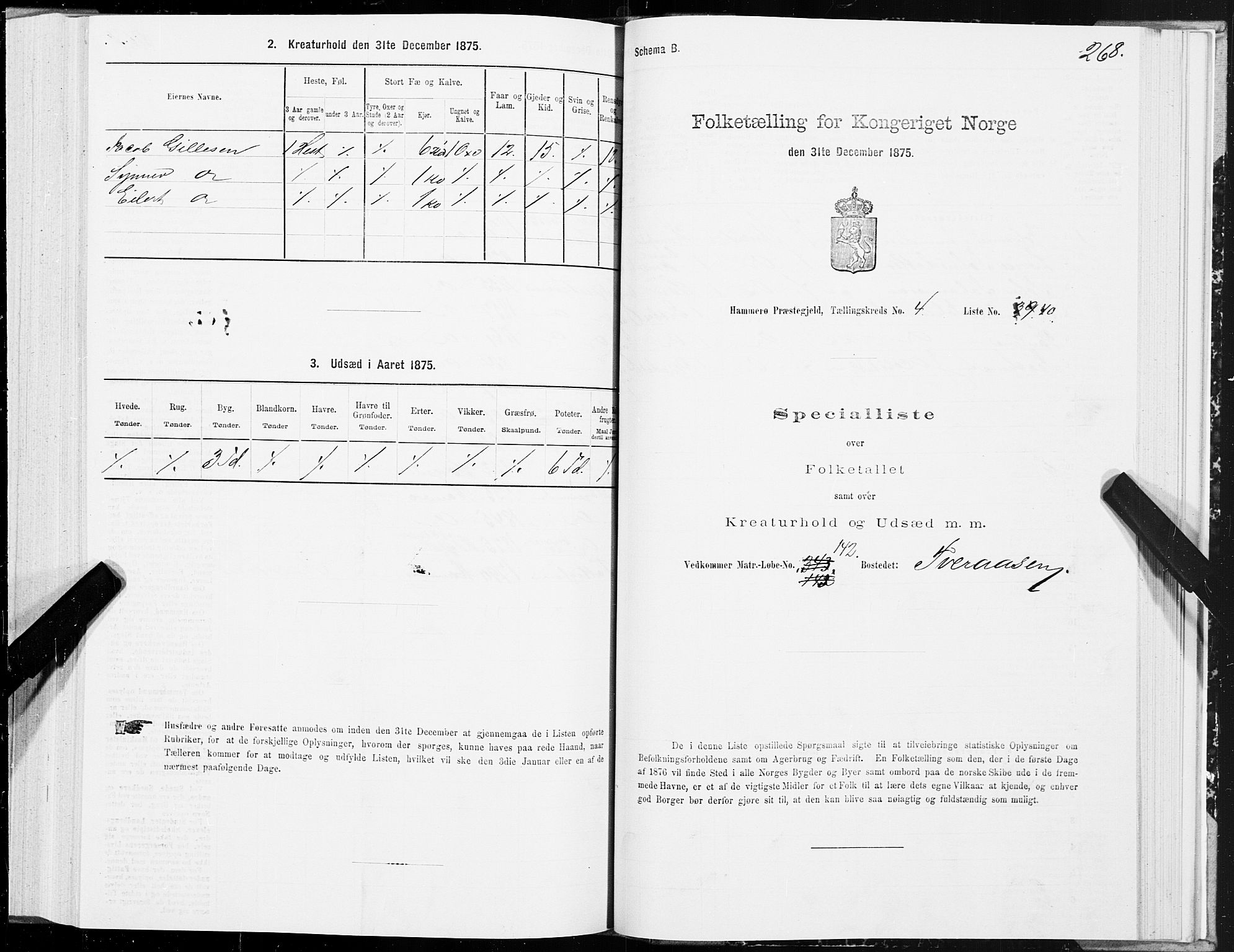 SAT, Folketelling 1875 for 1849P Hamarøy prestegjeld, 1875, s. 2268
