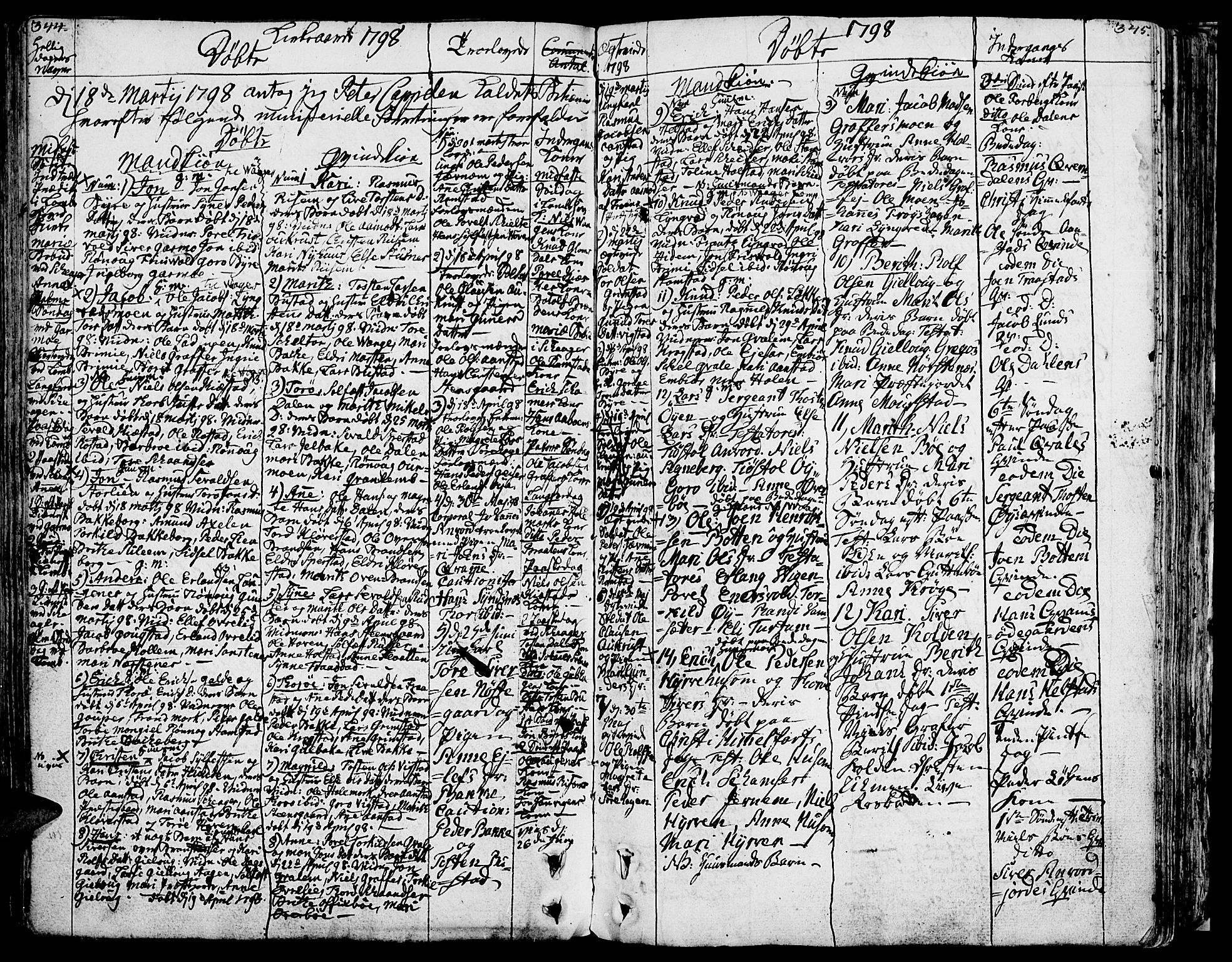 Lom prestekontor, AV/SAH-PREST-070/K/L0002: Ministerialbok nr. 2, 1749-1801, s. 344-345