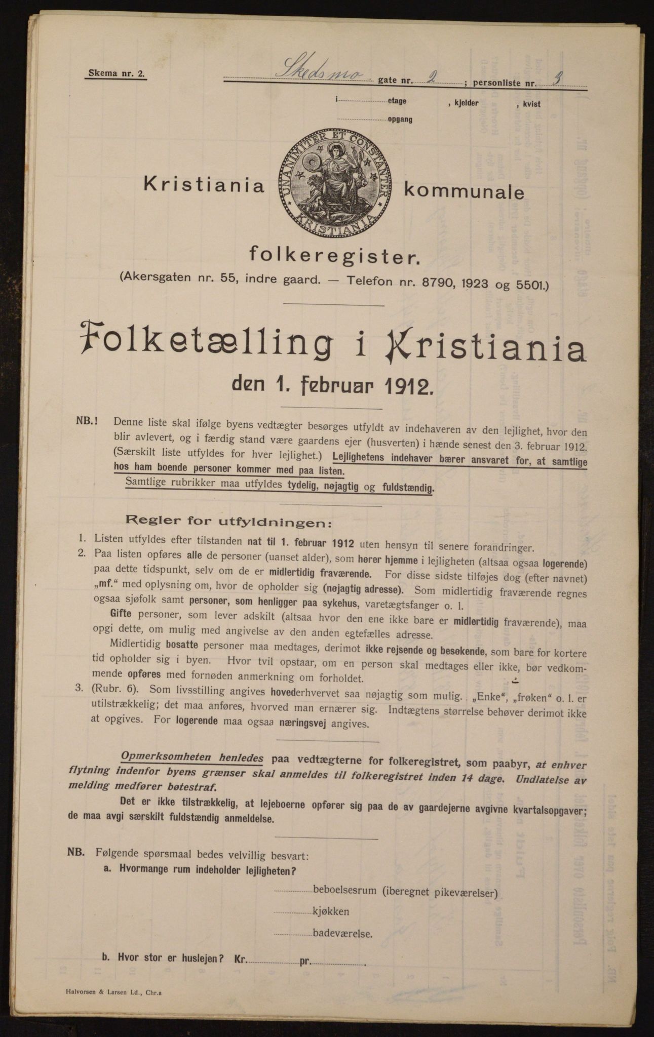 OBA, Kommunal folketelling 1.2.1912 for Kristiania, 1912, s. 95539