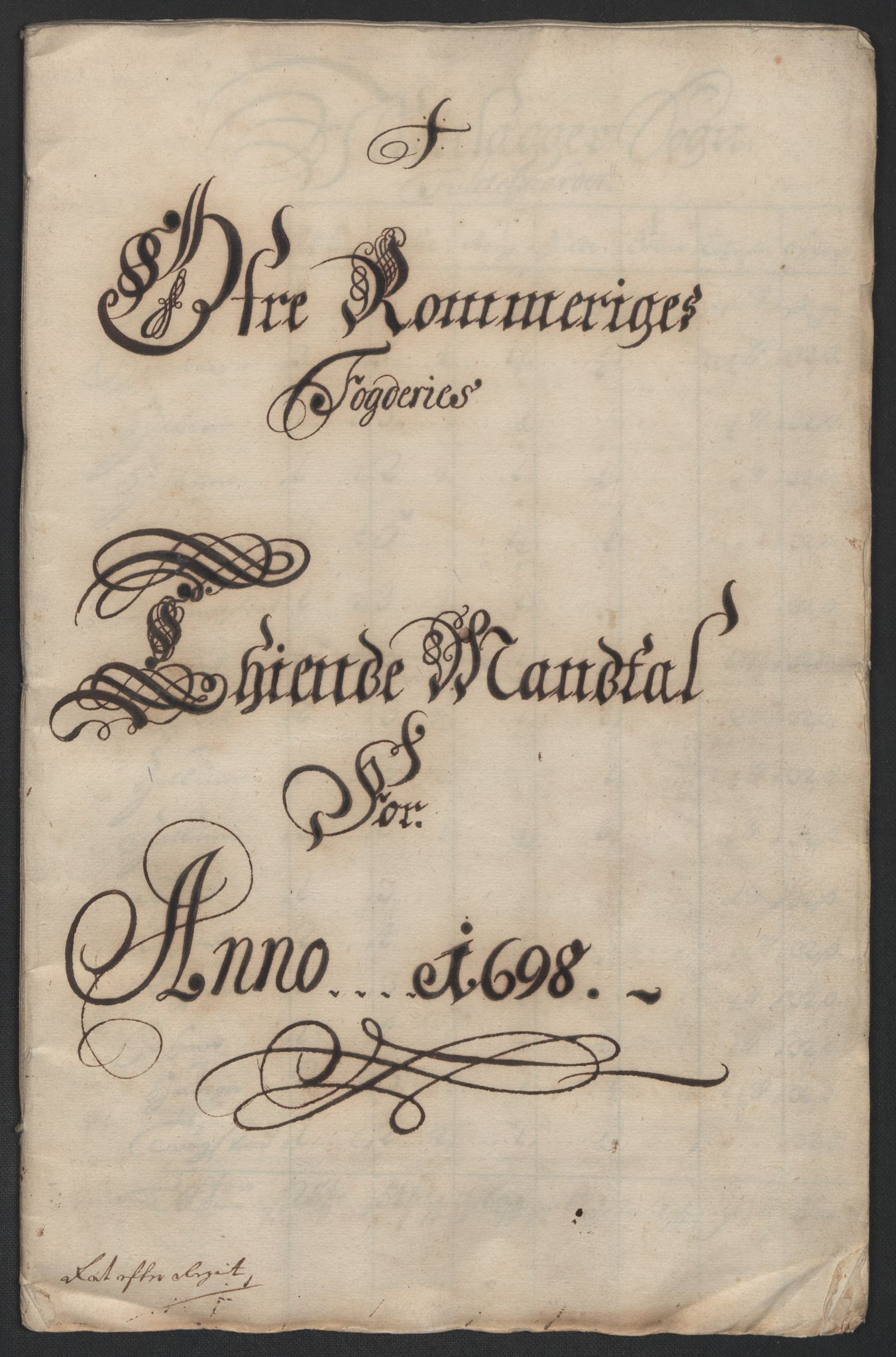 Rentekammeret inntil 1814, Reviderte regnskaper, Fogderegnskap, RA/EA-4092/R12/L0710: Fogderegnskap Øvre Romerike, 1698, s. 27