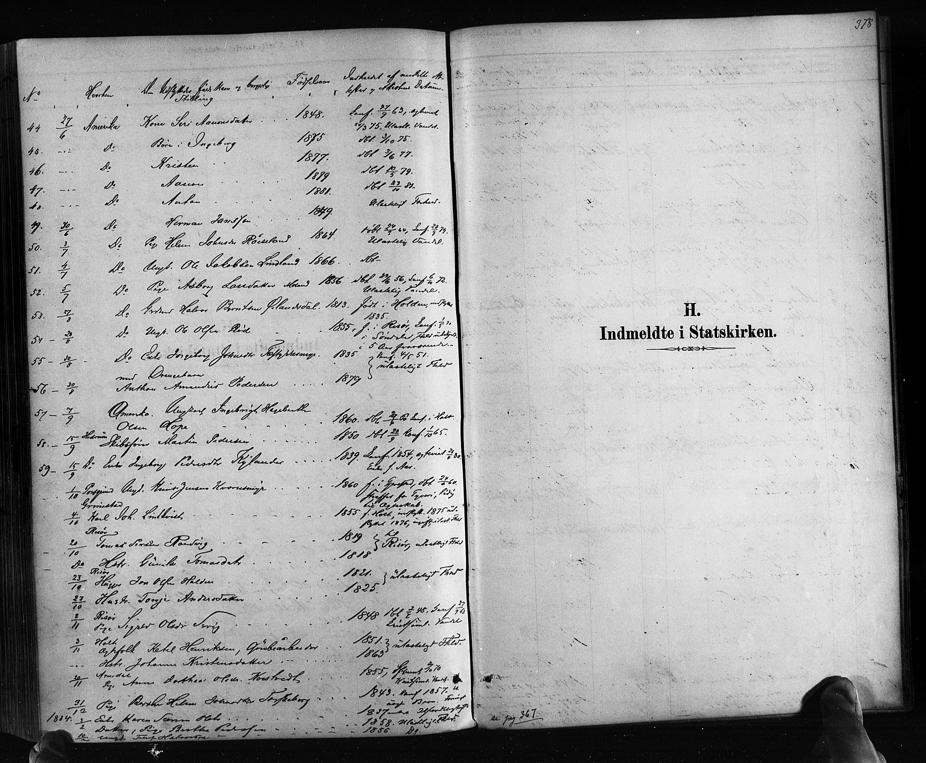 Søndeled sokneprestkontor, AV/SAK-1111-0038/F/Fa/L0004: Ministerialbok nr. A 4, 1880-1889, s. 378