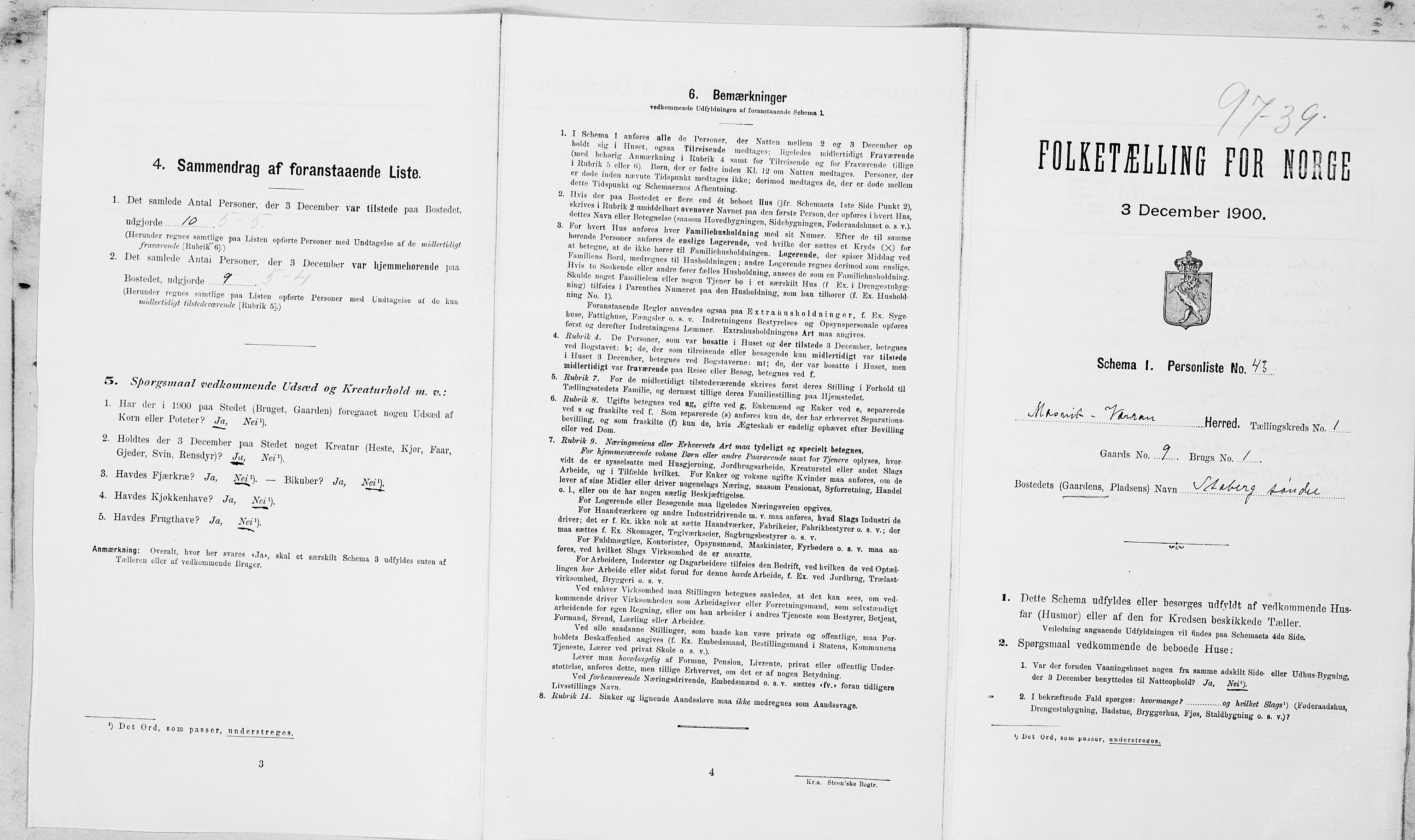 SAT, Folketelling 1900 for 1723 Mosvik og Verran herred, 1900, s. 142