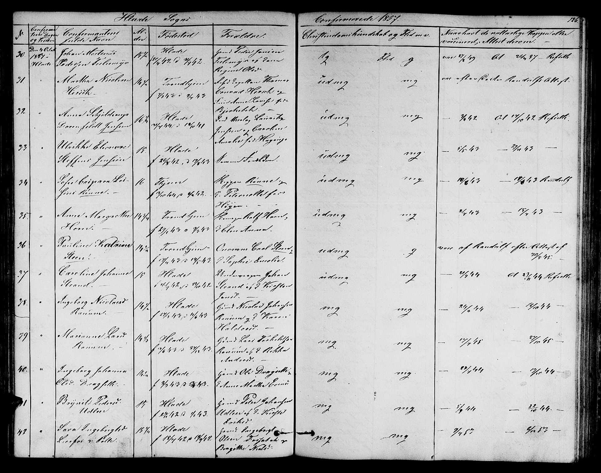 Ministerialprotokoller, klokkerbøker og fødselsregistre - Sør-Trøndelag, AV/SAT-A-1456/606/L0310: Klokkerbok nr. 606C06, 1850-1859, s. 126