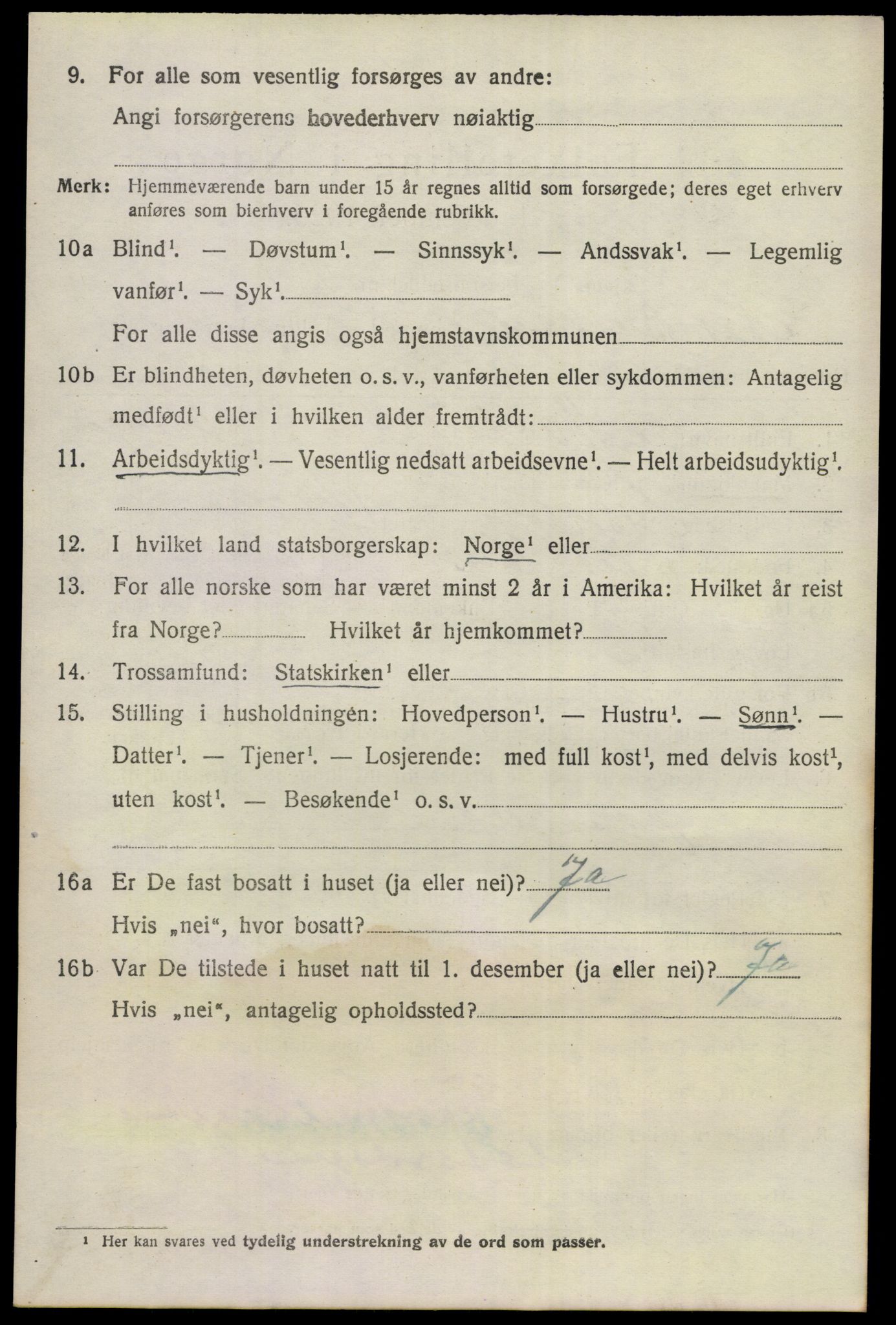 SAKO, Folketelling 1920 for 0616 Nes herred, 1920, s. 1907