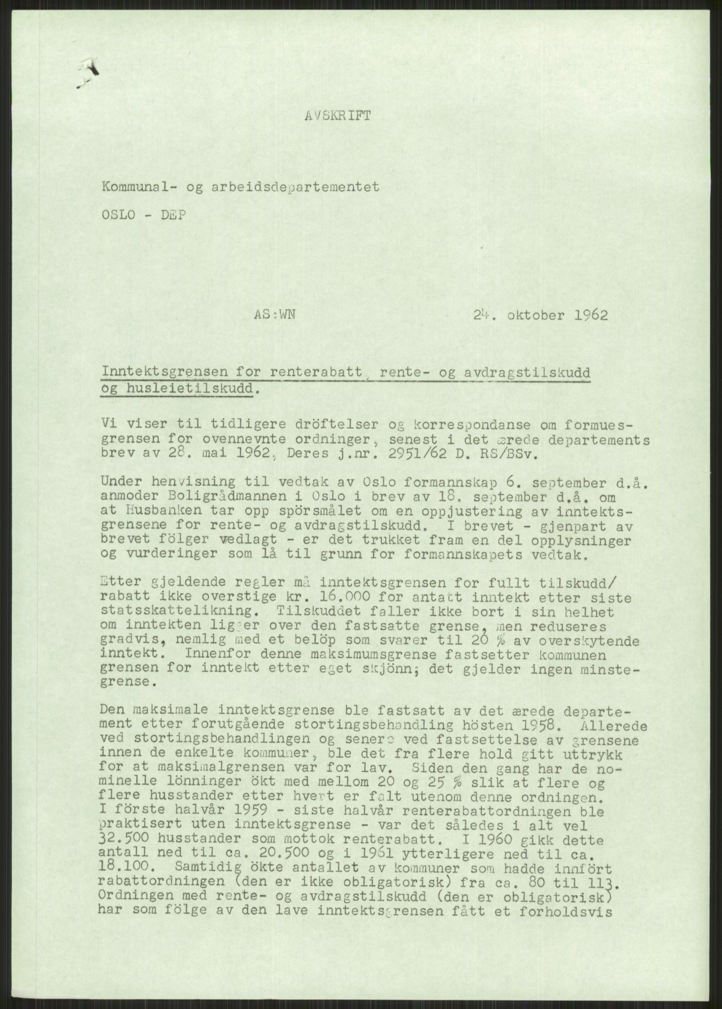 Kommunaldepartementet, Boligkomiteen av 1962, AV/RA-S-1456/D/L0003: --, 1962-1963, s. 256