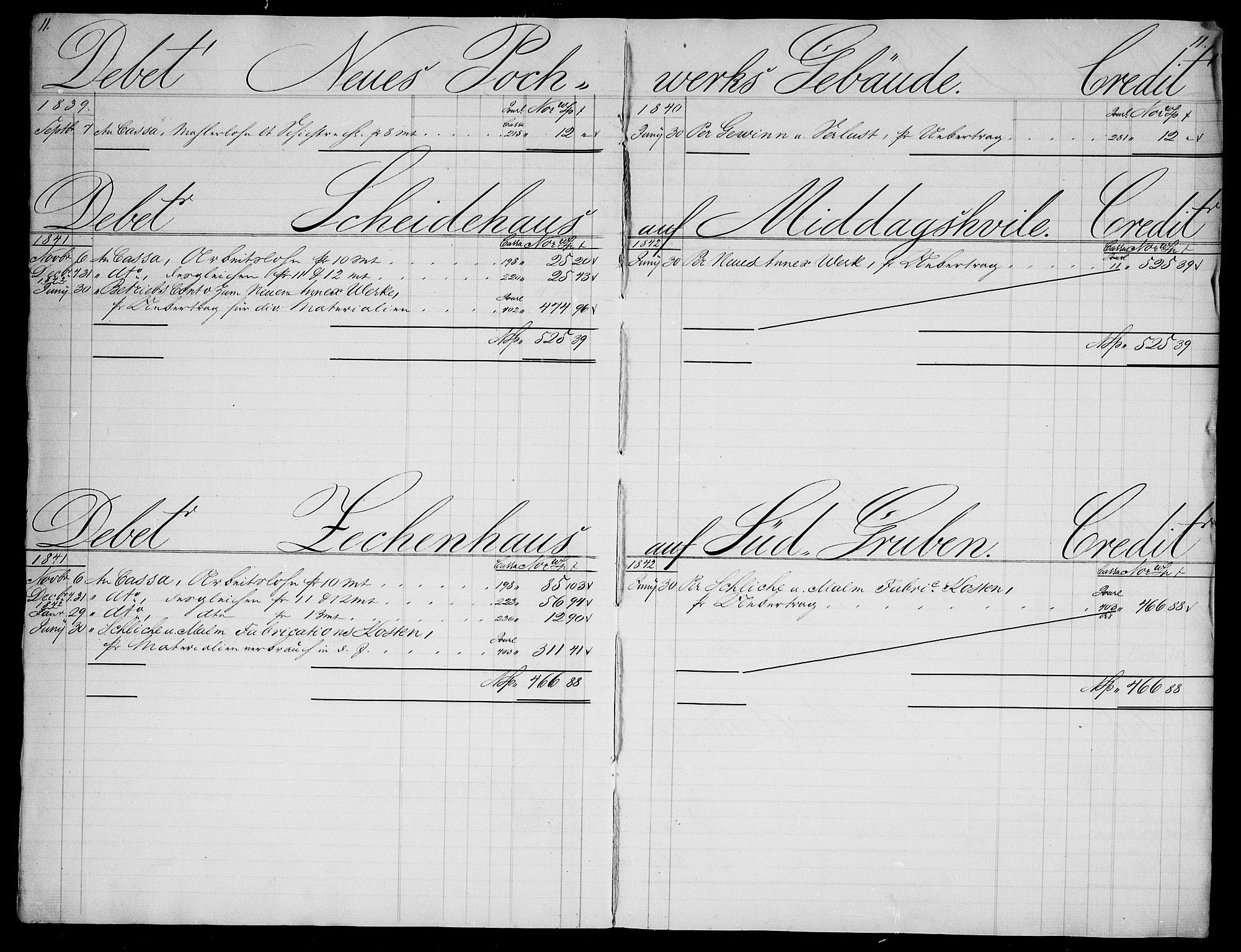 Modums Blaafarveværk, AV/RA-PA-0157/G/Gd/Gda/L0166/0001: -- / Hovedbok, 1839-1844, s. 6