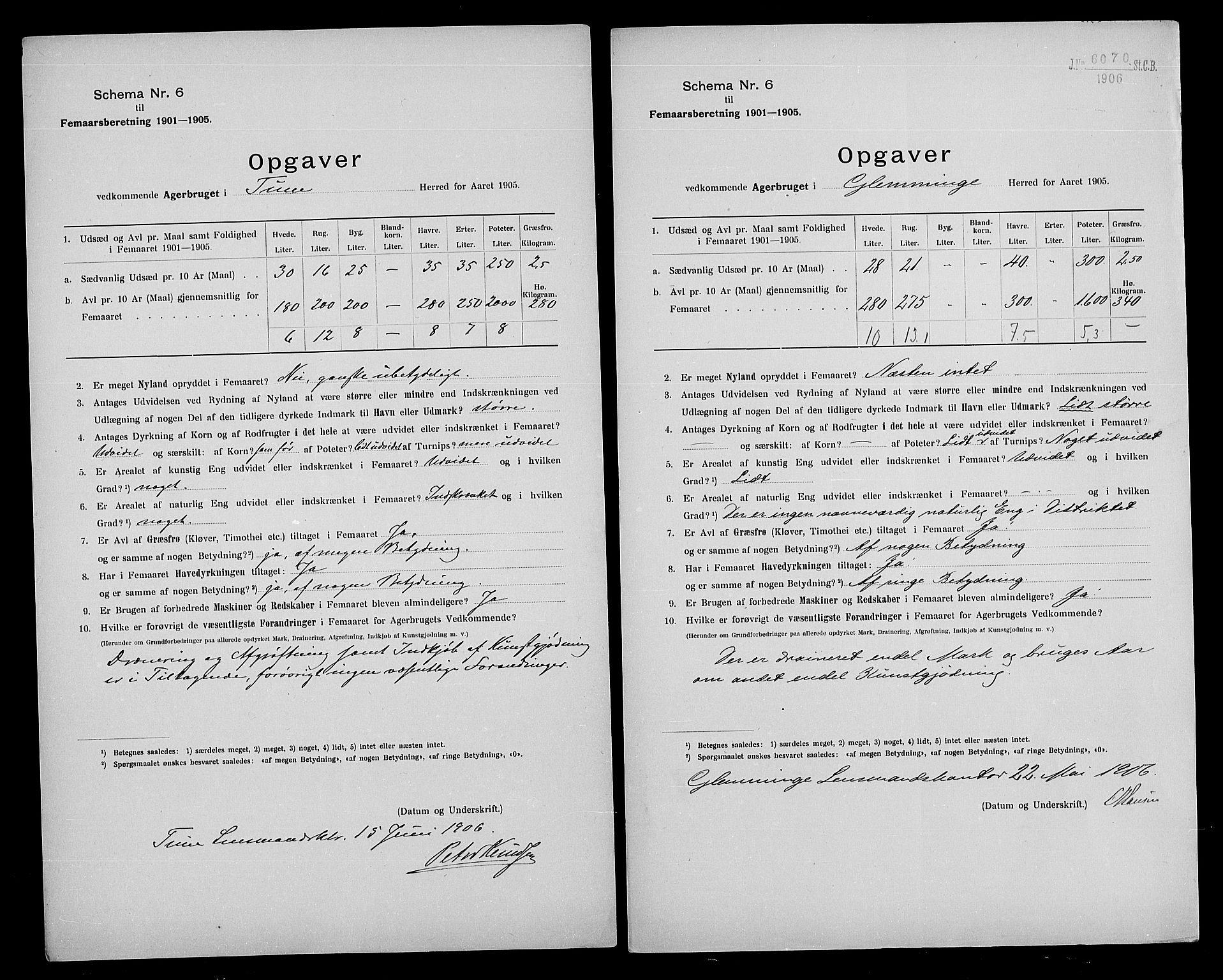 Statistisk sentralbyrå, Næringsøkonomiske emner, Generelt - Amtmennenes femårsberetninger, AV/RA-S-2233/F/Fa/L0098: --, 1905, s. 9