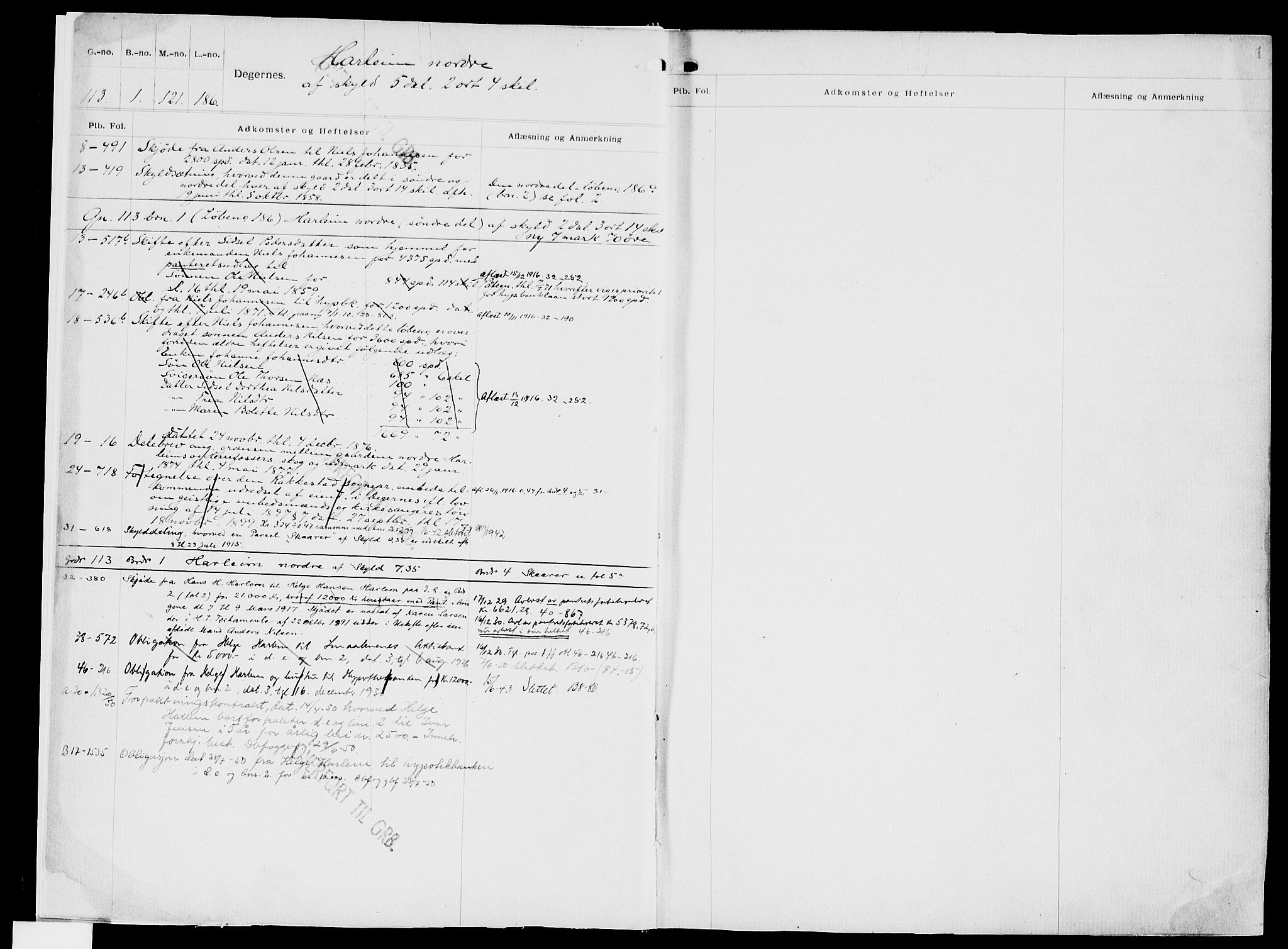 Rakkestad sorenskriveri, SAO/A-10686/G/Ga/Gac/L0006a: Panteregister nr. III 6a, 1792-1956, s. 1