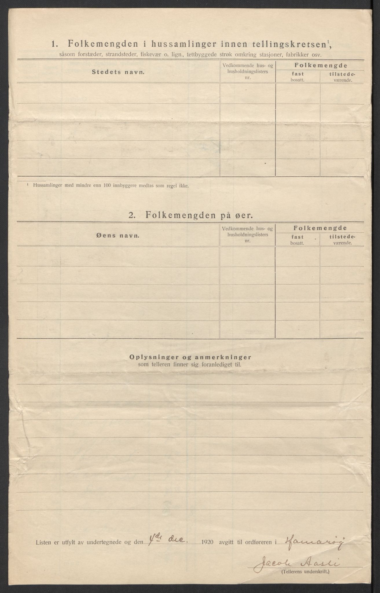 SAT, Folketelling 1920 for 1849 Hamarøy herred, 1920, s. 38