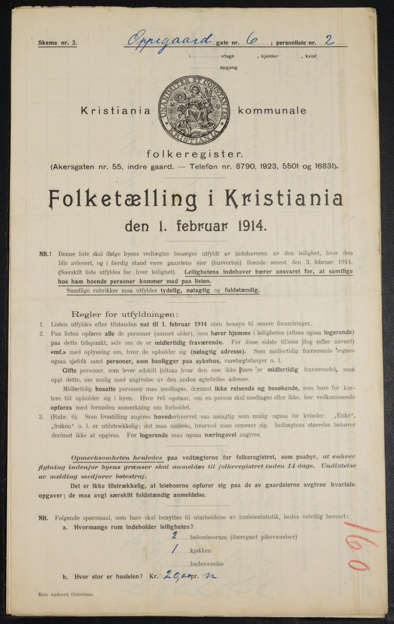 OBA, Kommunal folketelling 1.2.1914 for Kristiania, 1914, s. 75789