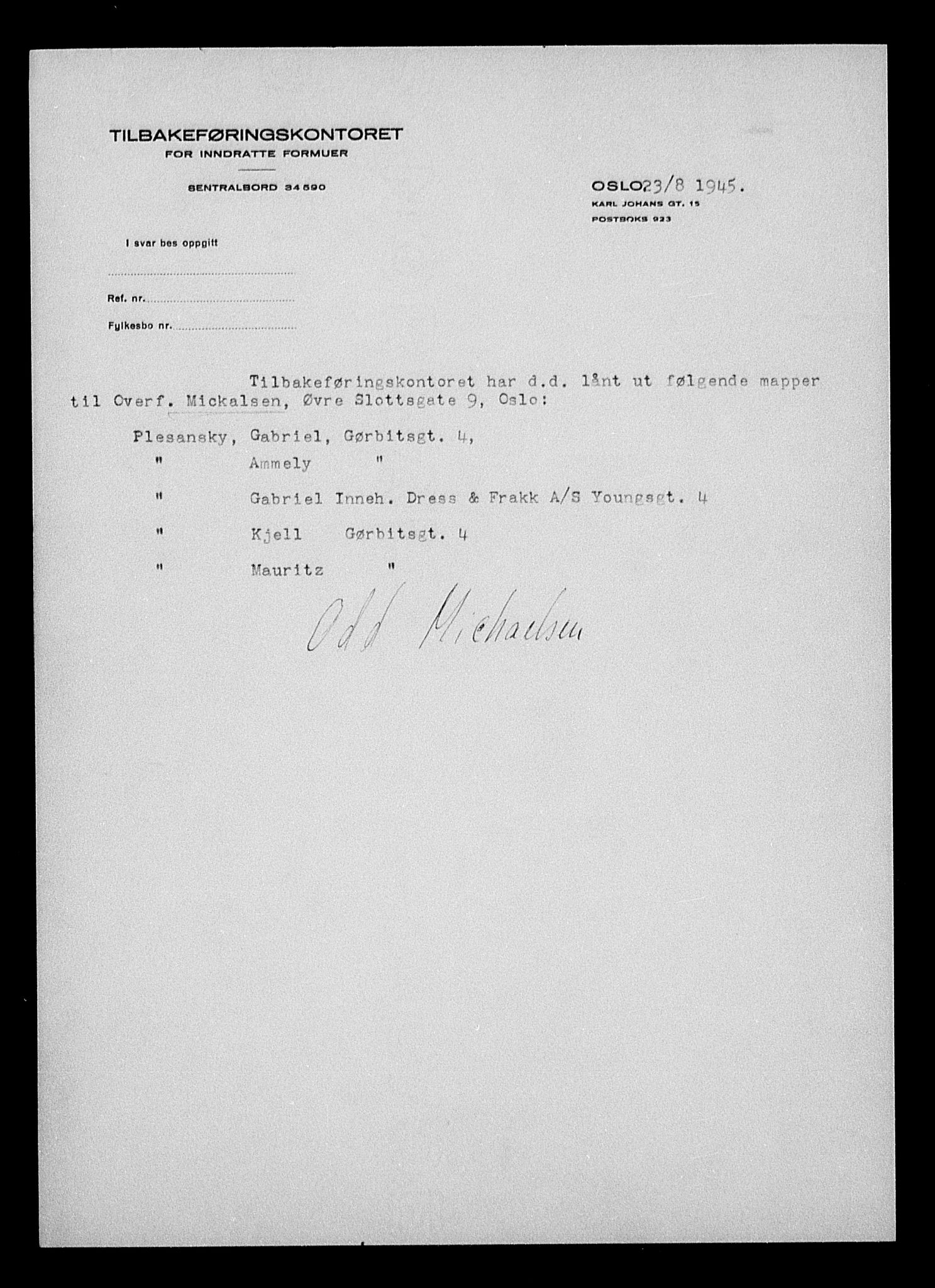 Justisdepartementet, Tilbakeføringskontoret for inndratte formuer, AV/RA-S-1564/H/Hc/Hcc/L0970: --, 1945-1947, s. 17