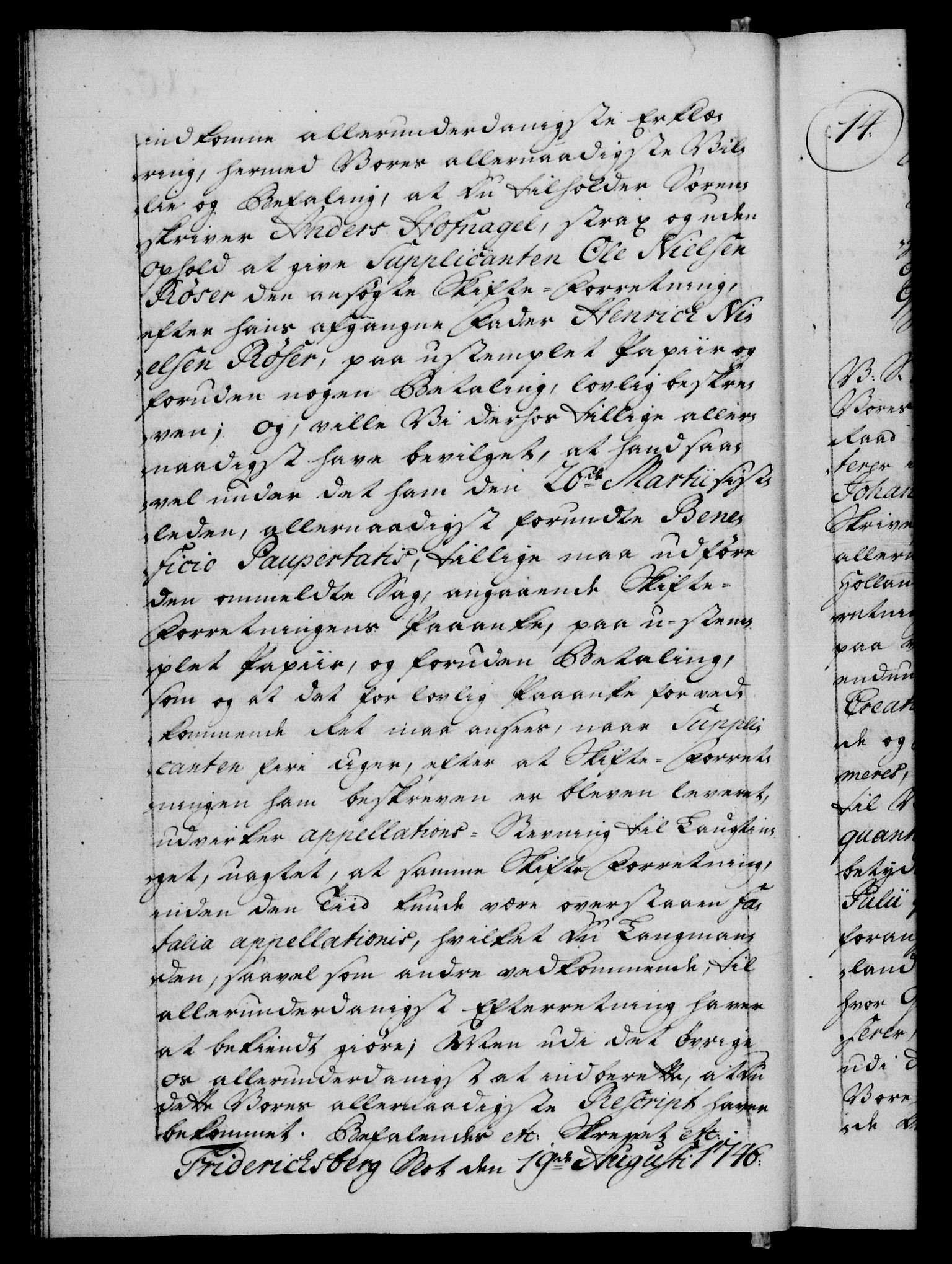 Danske Kanselli 1572-1799, AV/RA-EA-3023/F/Fc/Fca/Fcab/L0031: Norske tegnelser, 1746-1748, s. 10b