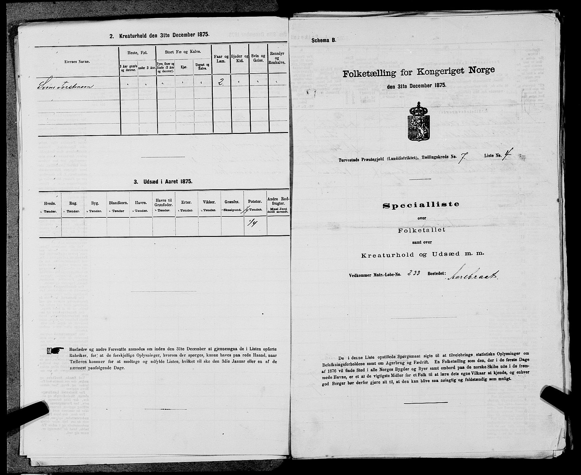 SAST, Folketelling 1875 for 1152L Torvastad prestegjeld, Torvastad sokn, Skåre sokn og Utsira sokn, 1875, s. 903