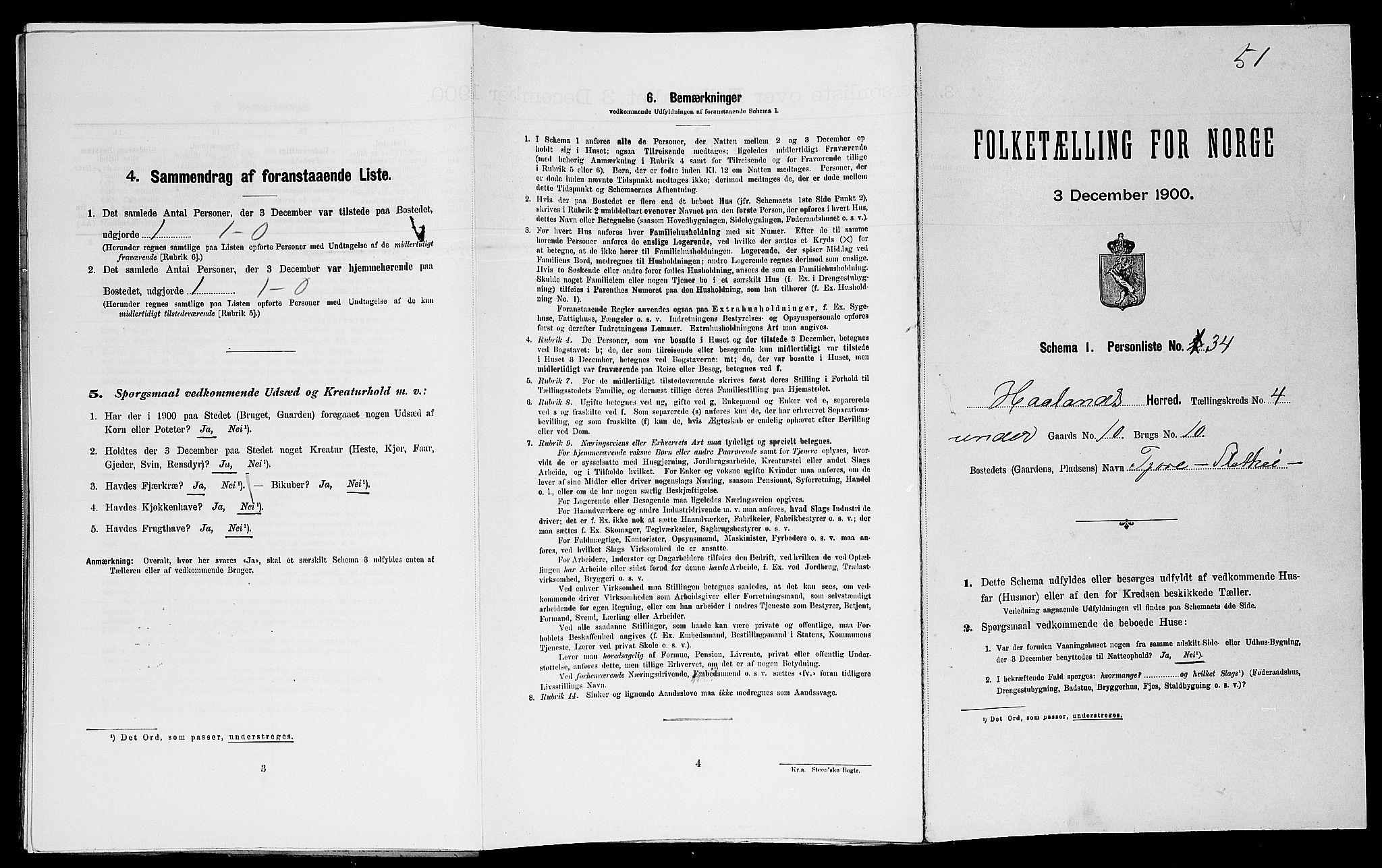 SAST, Folketelling 1900 for 1124 Haaland herred, 1900, s. 669