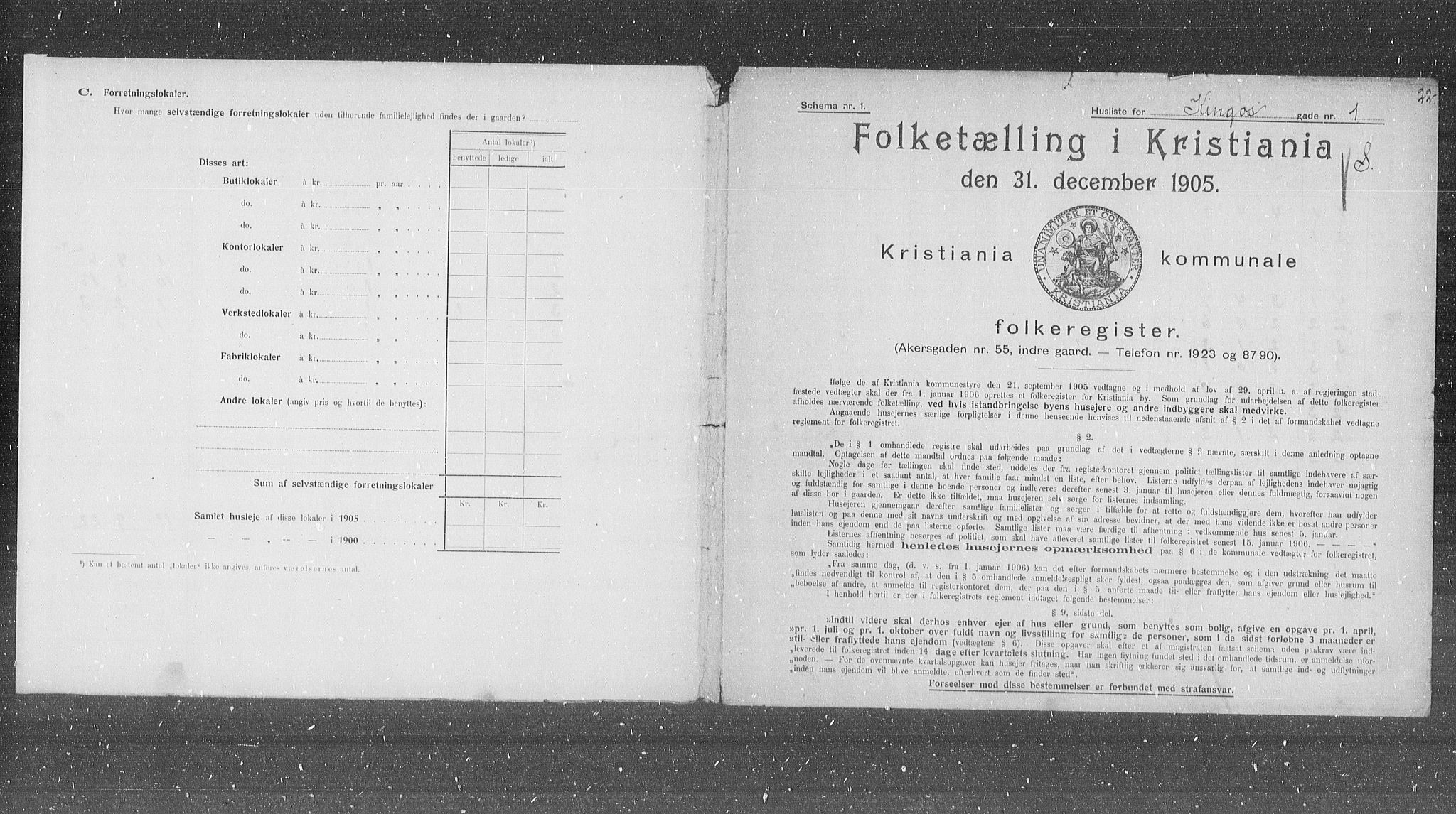 OBA, Kommunal folketelling 31.12.1905 for Kristiania kjøpstad, 1905, s. 25959