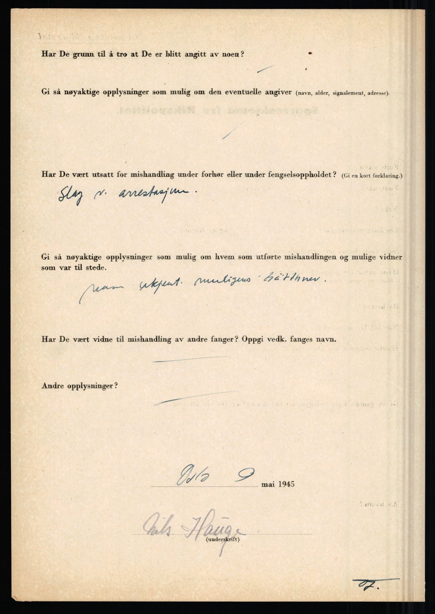 Rikspolitisjefen, AV/RA-S-1560/L/L0006: Hansen, Adolf Boye - Hemstad, Gunnar, 1940-1945, s. 714