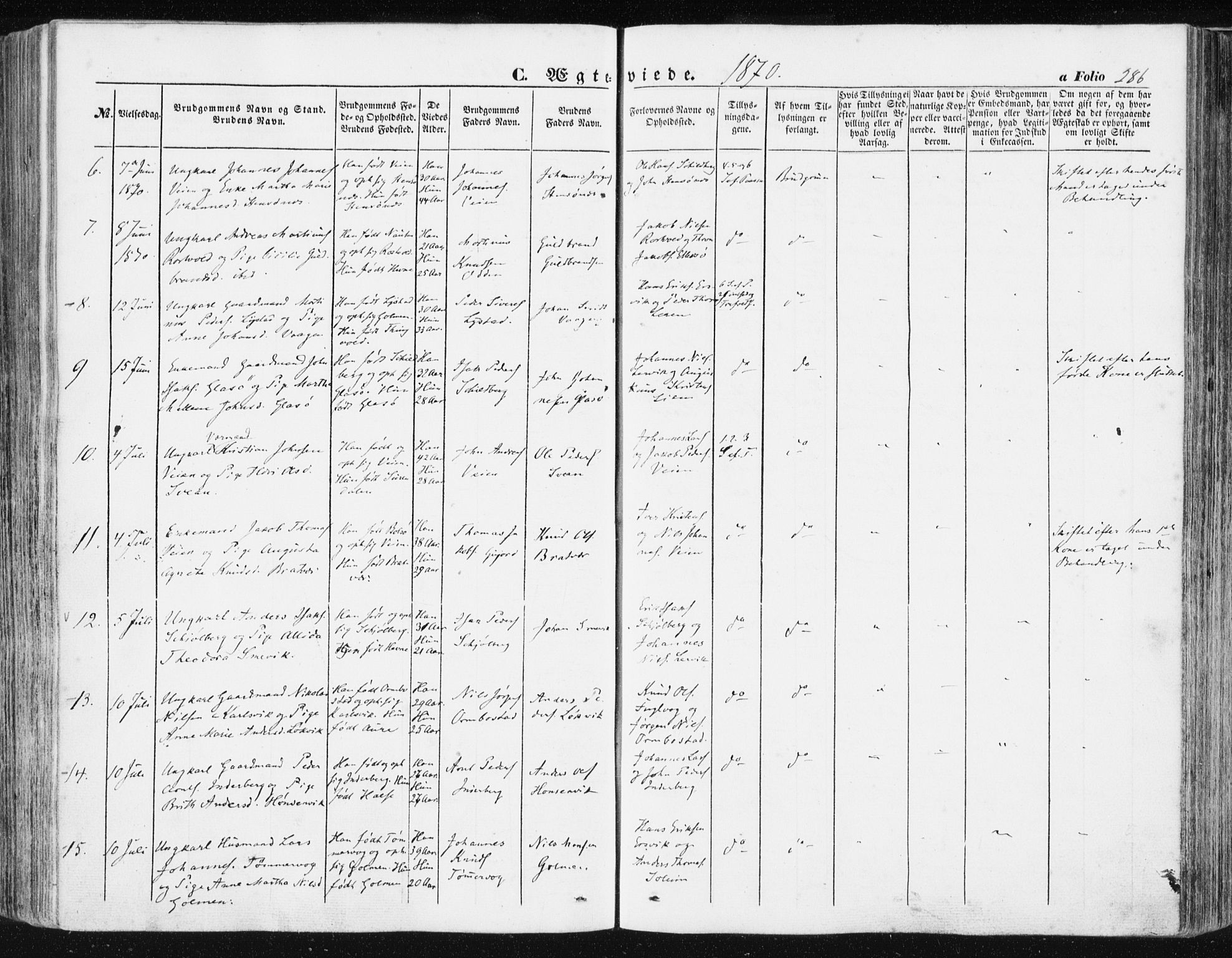Ministerialprotokoller, klokkerbøker og fødselsregistre - Møre og Romsdal, SAT/A-1454/581/L0937: Ministerialbok nr. 581A05, 1853-1872, s. 286