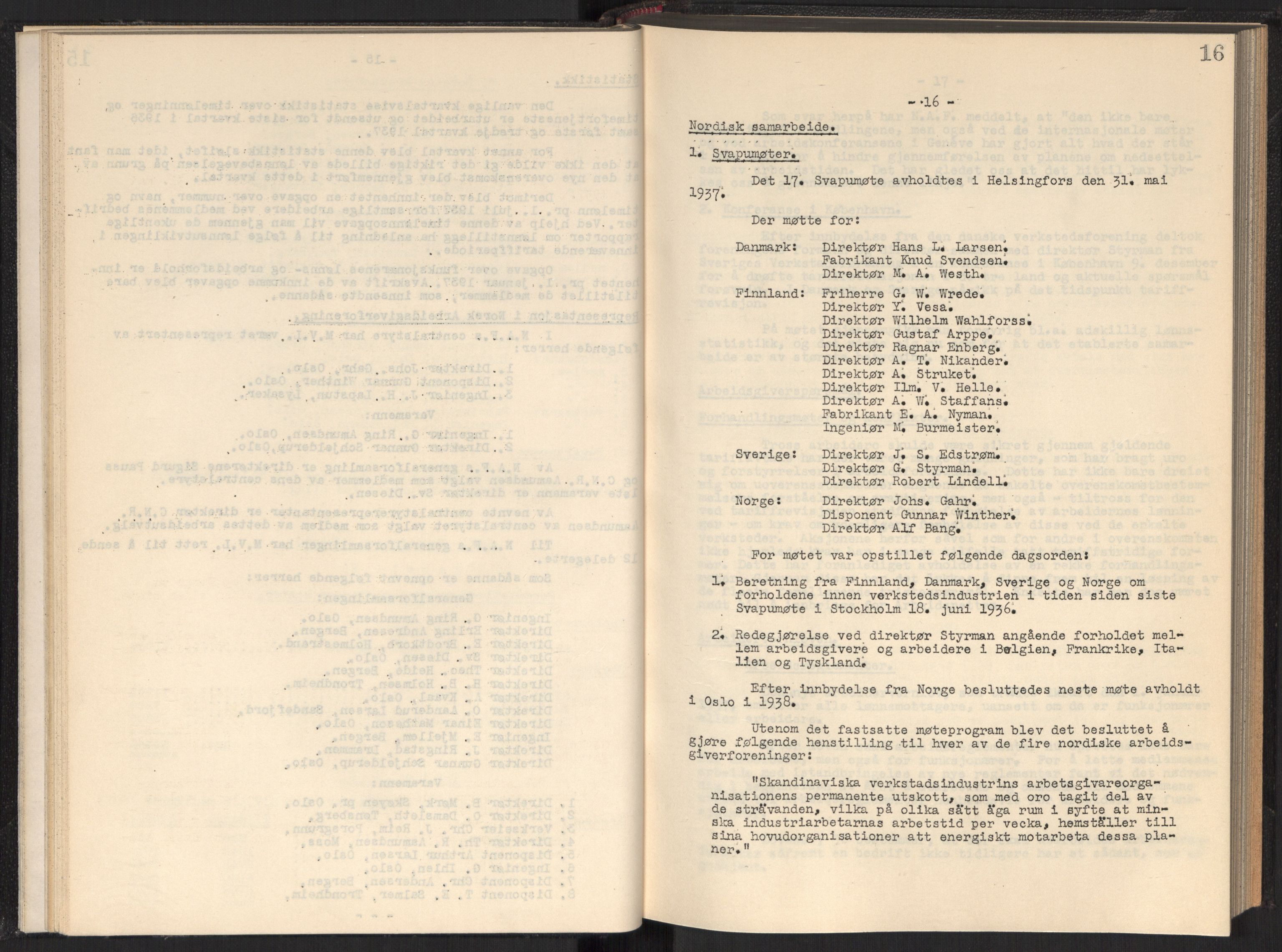 Teknologibedriftenes Landsforening TBL, RA/PA-1700/A/Ad/L0006: Årsberetning med register, 1937-1943, s. 16
