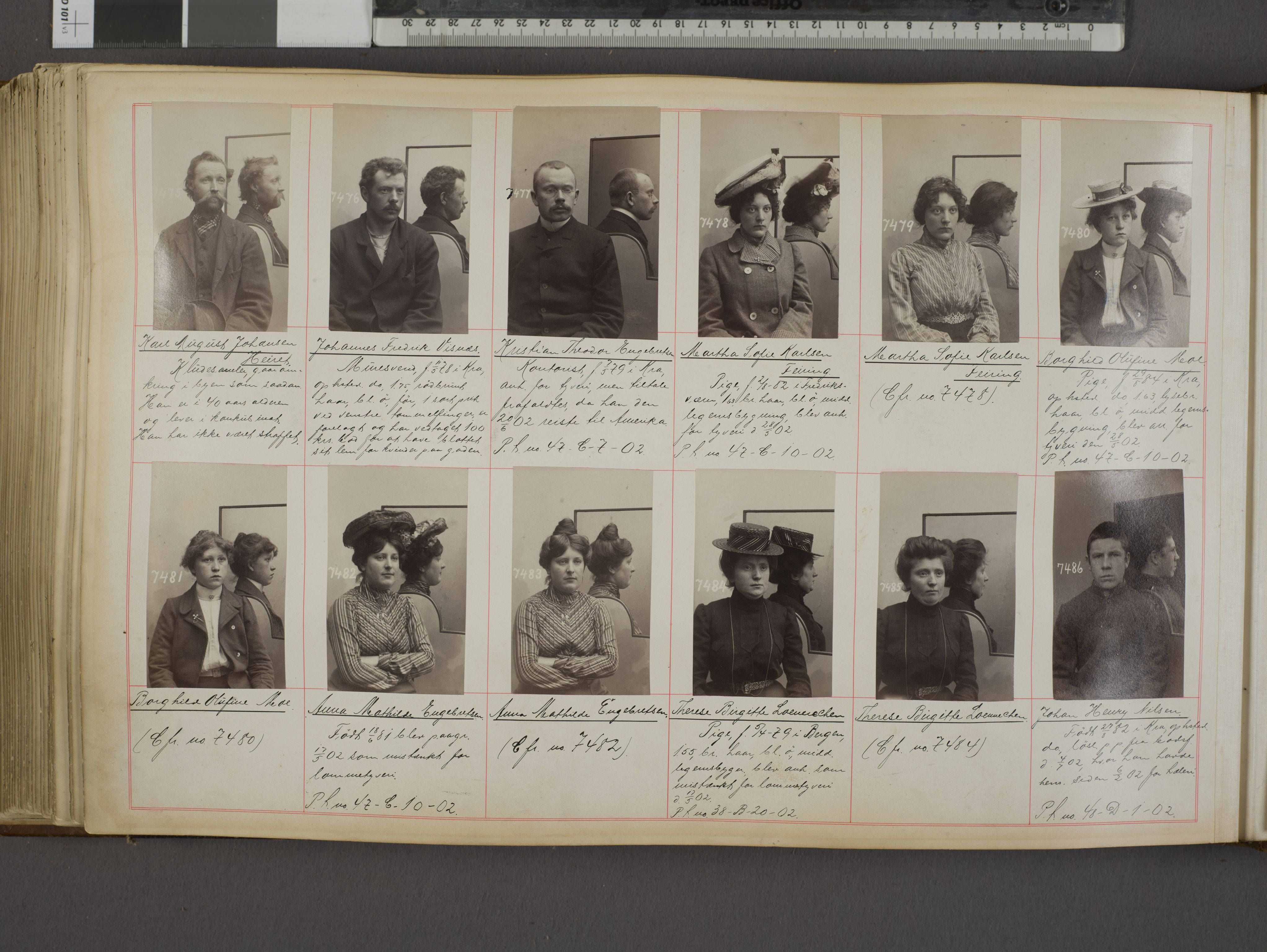 Oslo politikammer, Kriminalavdelingen, AV/SAO-A-11137/U/Ua/L0007: Forbryteralbum, 1901-1902, s. 67