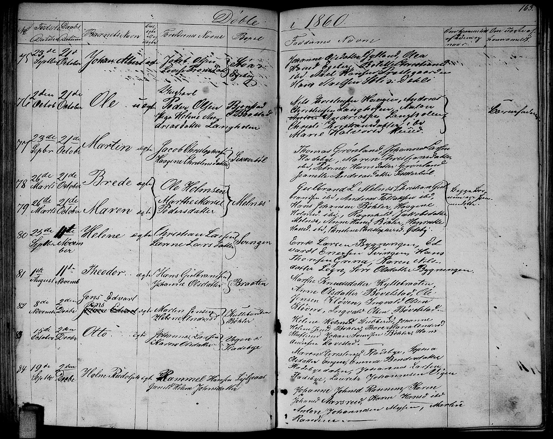 Enebakk prestekontor Kirkebøker, AV/SAO-A-10171c/G/Ga/L0004: Klokkerbok nr. I 4, 1850-1866, s. 163