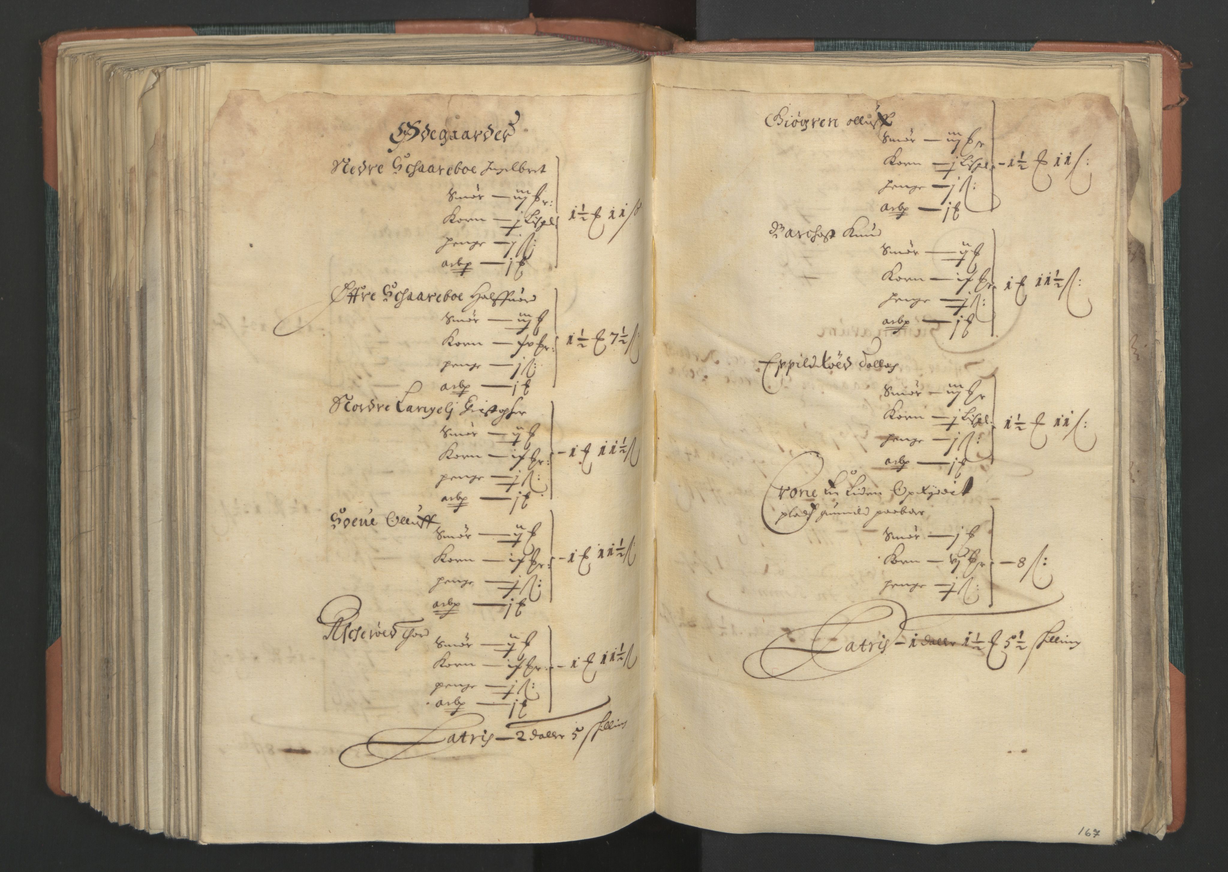 Rentekammeret inntil 1814, Realistisk ordnet avdeling, AV/RA-EA-4070/L/L0013: Tønsberg lagdømme. Kronens jordebok for Tønsberg len., 1661, s. 166b-167a