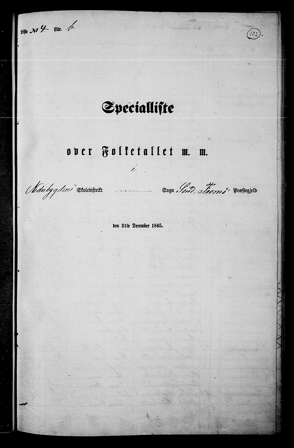 RA, Folketelling 1865 for 0519P Sør-Fron prestegjeld, 1865, s. 83