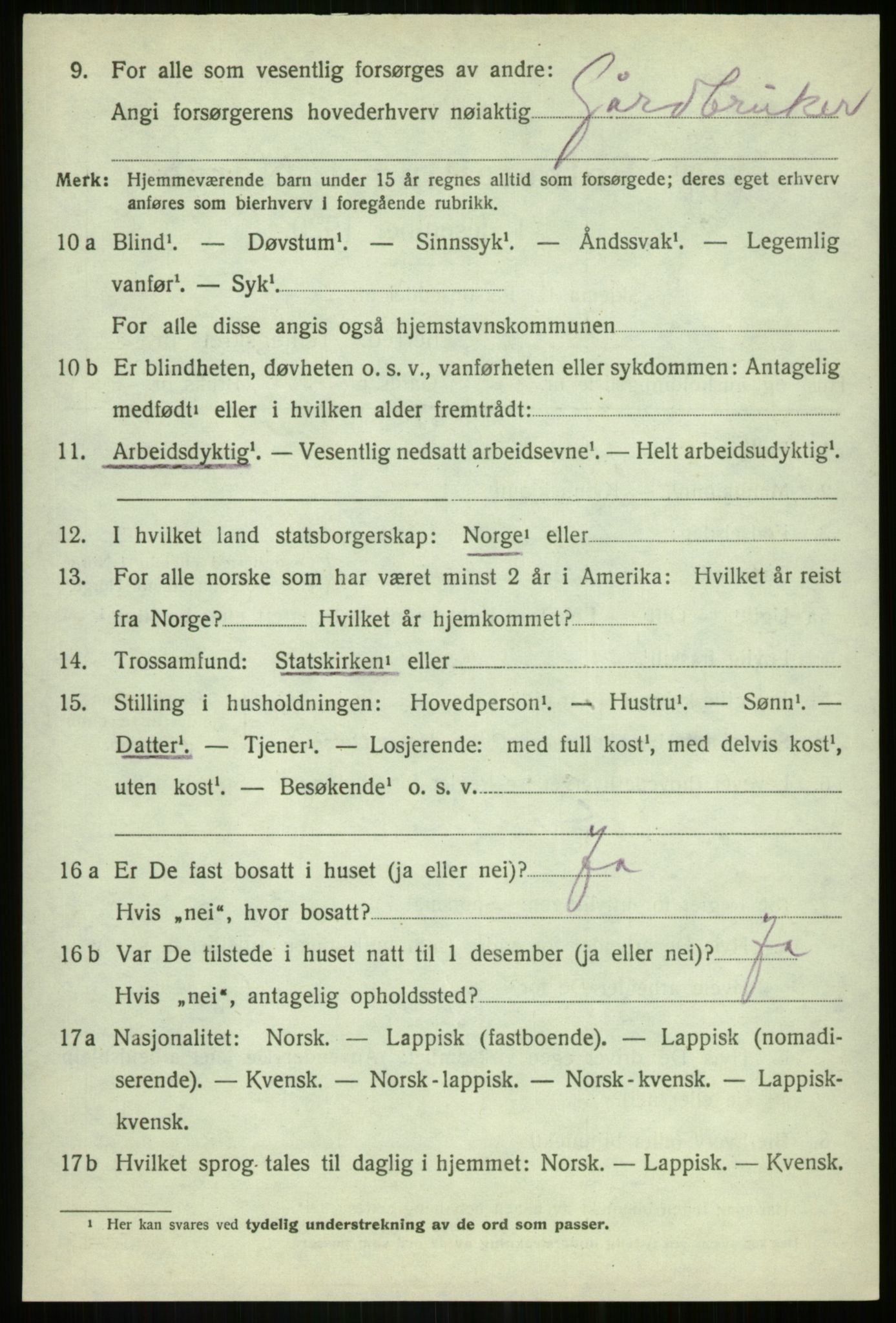 SATØ, Folketelling 1920 for 1924 Målselv herred, 1920, s. 2432