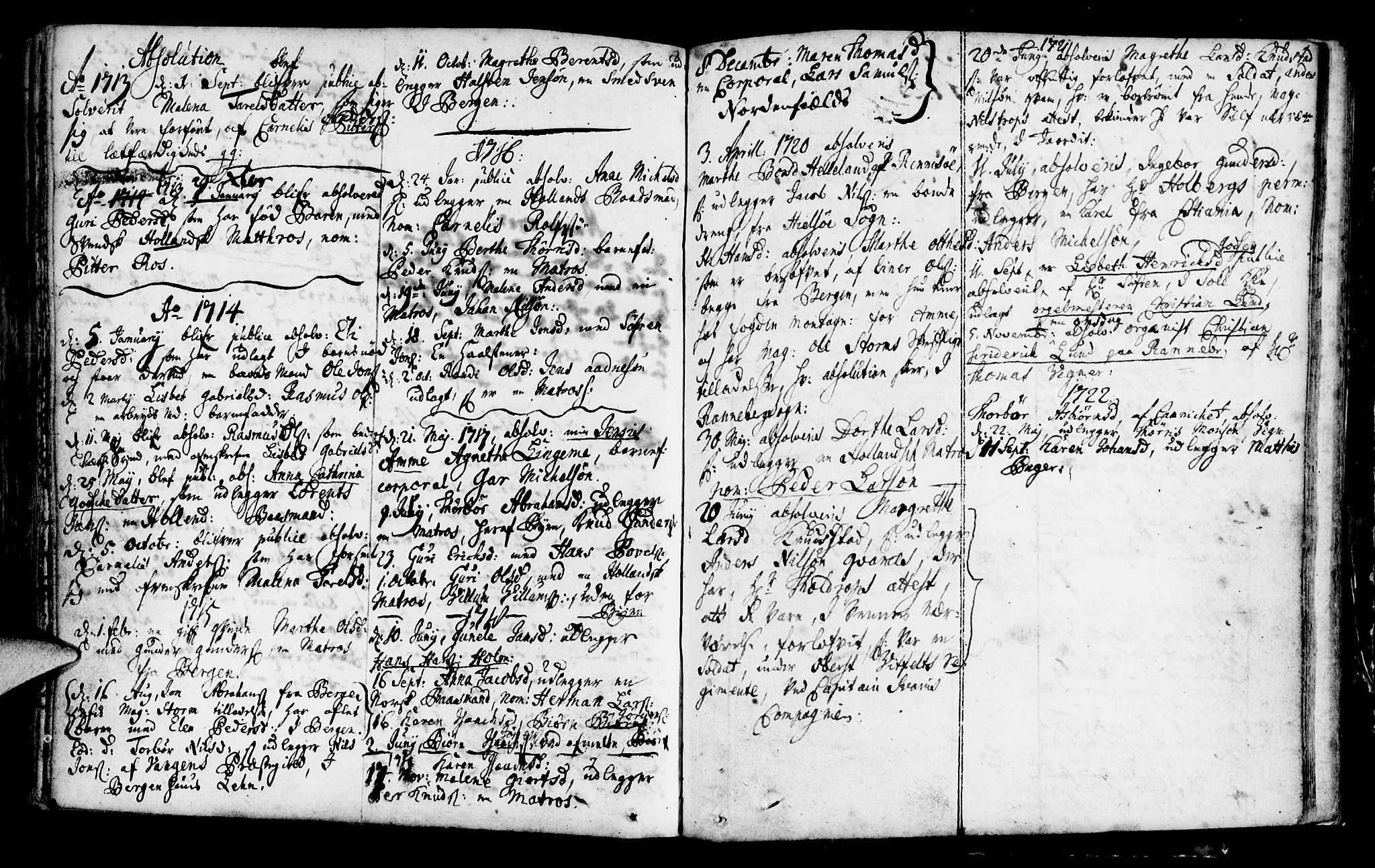 Domkirken sokneprestkontor, AV/SAST-A-101812/001/30/30BA/L0001: Ministerialbok nr. A 1 /1, 1688-1727