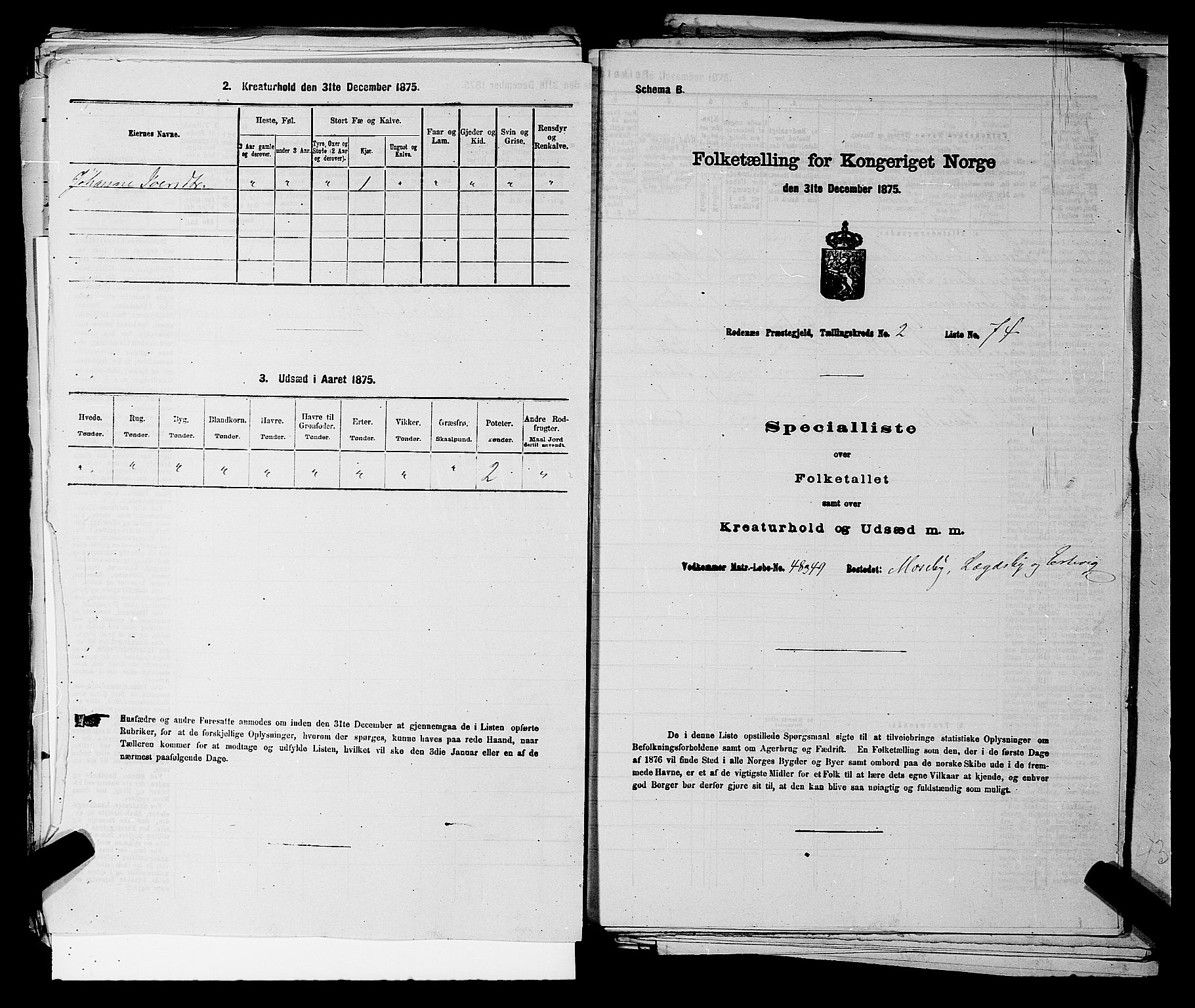 RA, Folketelling 1875 for 0120P Rødenes prestegjeld, 1875, s. 340