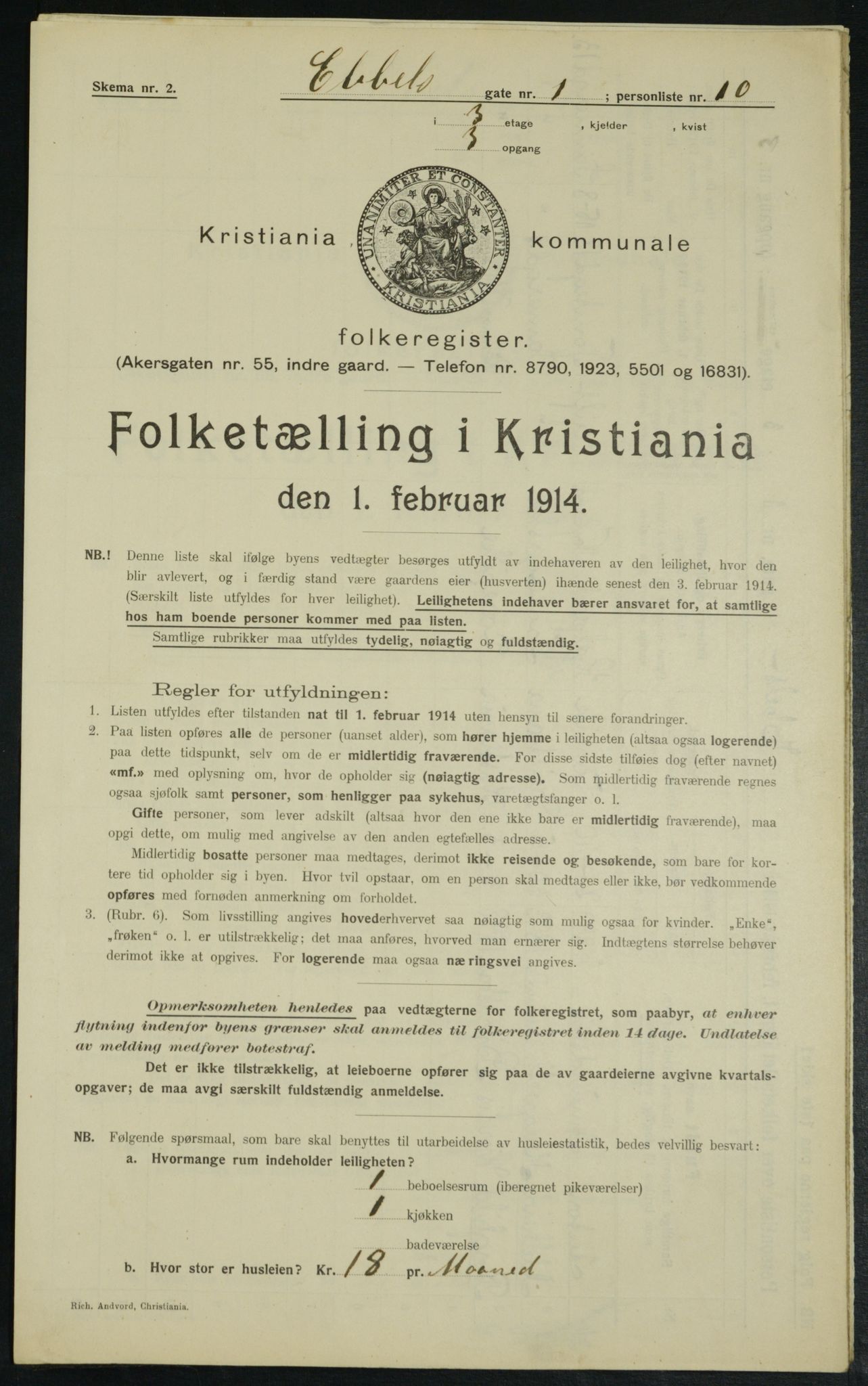 OBA, Kommunal folketelling 1.2.1914 for Kristiania, 1914, s. 18221
