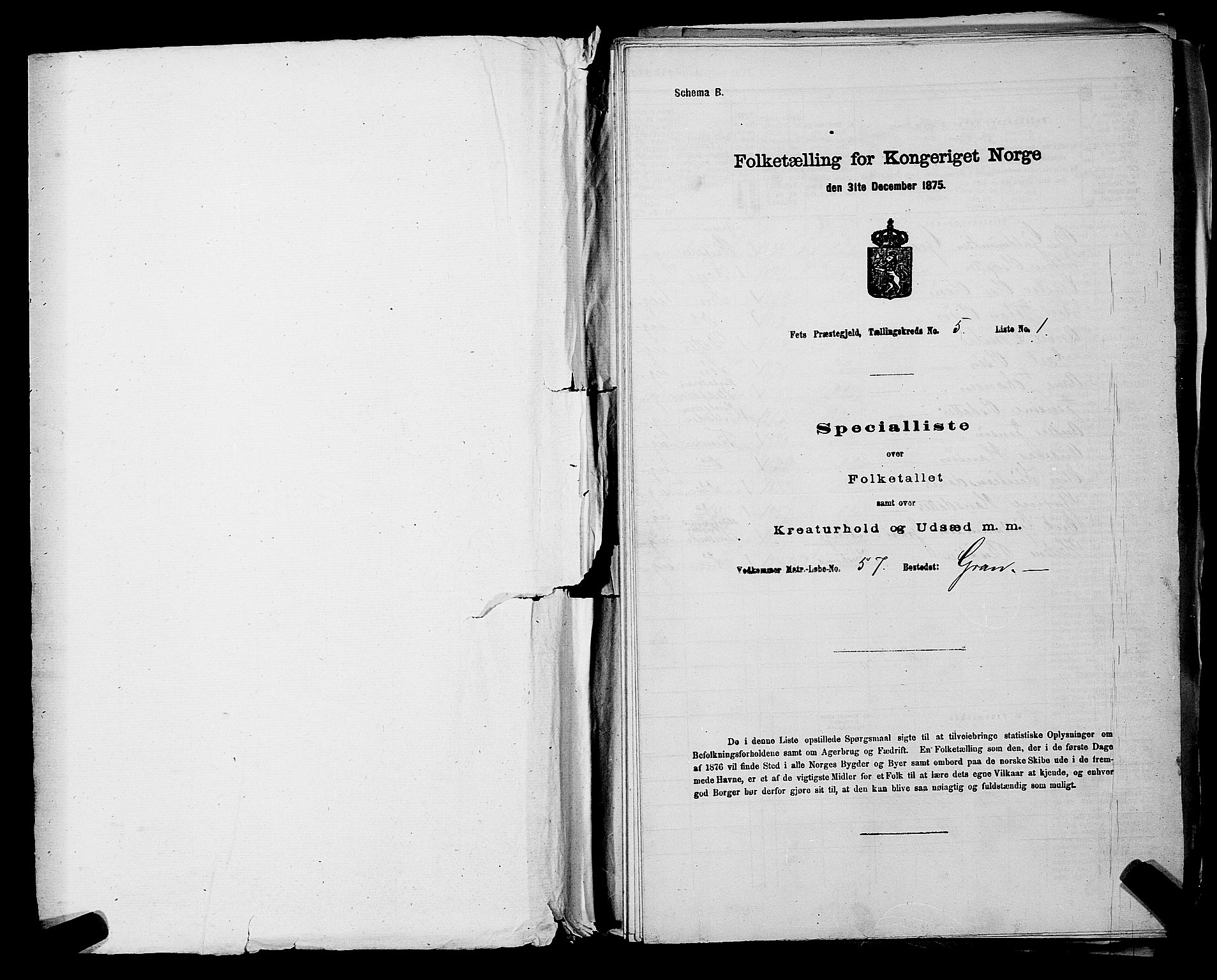 RA, Folketelling 1875 for 0227P Fet prestegjeld, 1875, s. 650