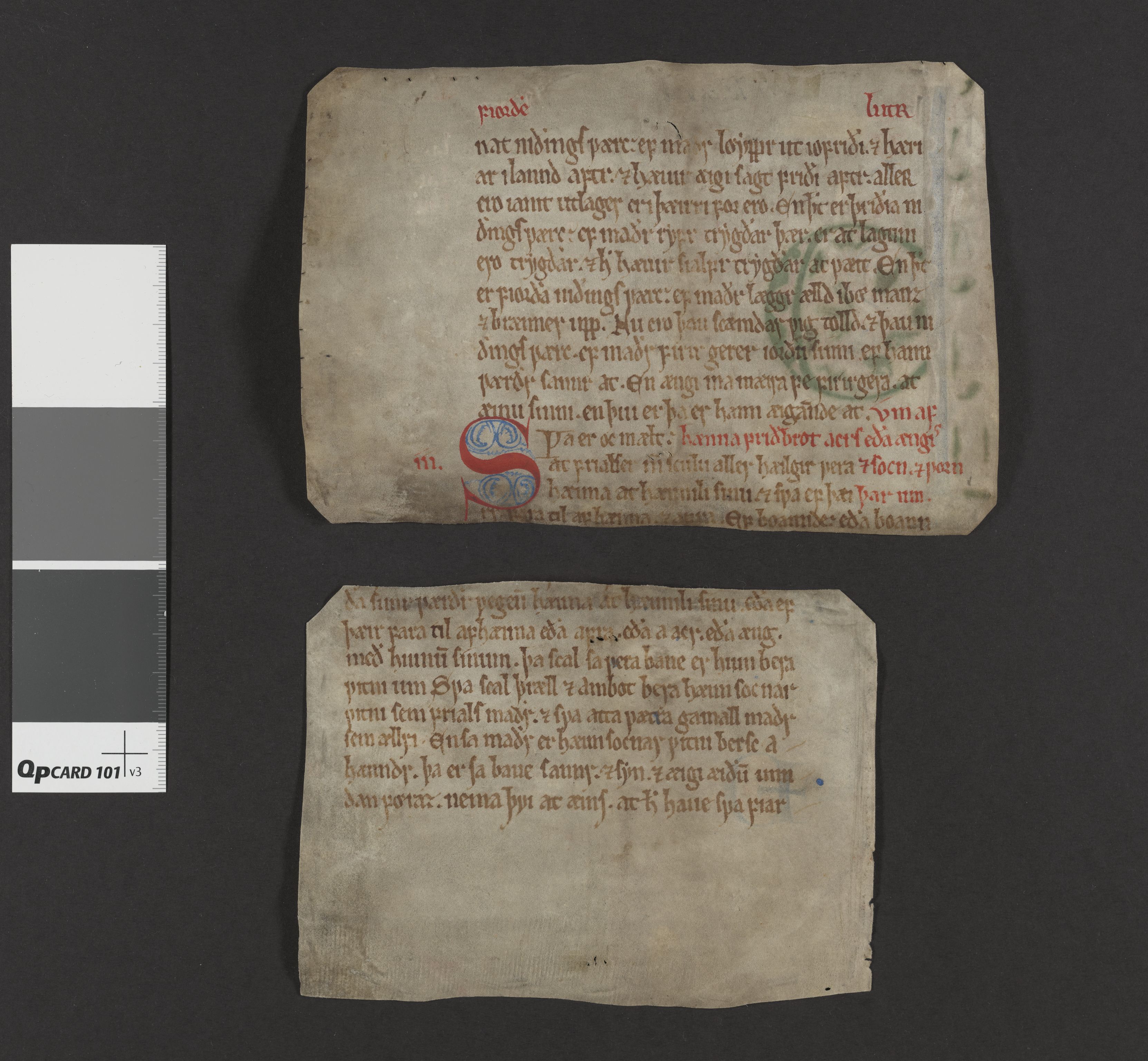 Riksarkivets diplomsamling, AV/RA-EA-5965/F26/L0001: Norrøne membranfragmenter bestand 1, 1100-1536, s. 28