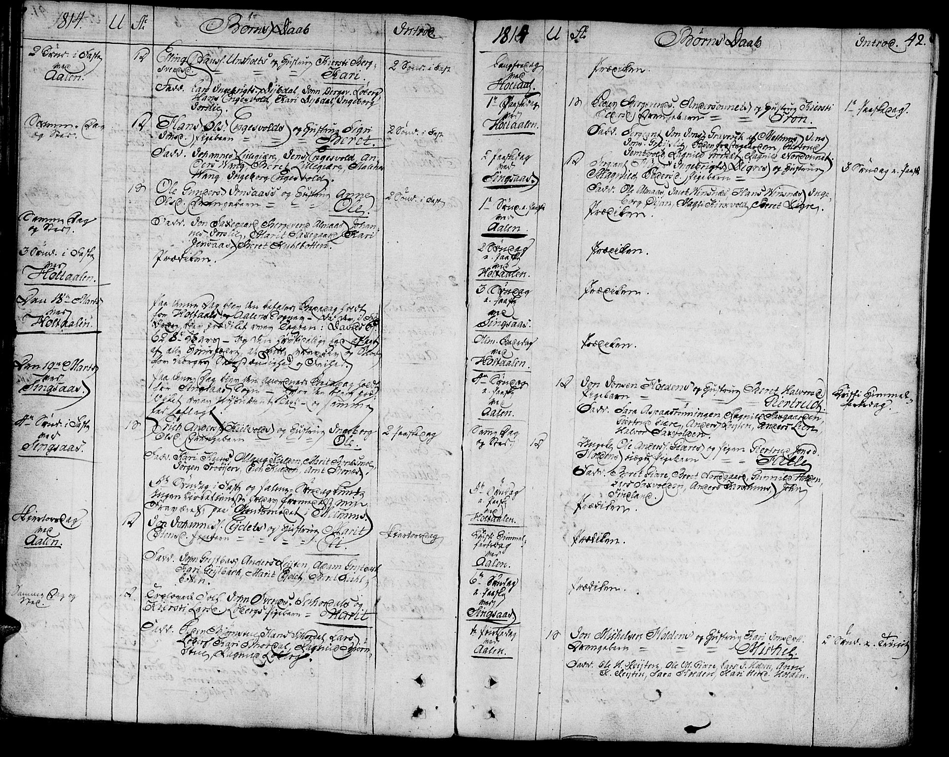 Ministerialprotokoller, klokkerbøker og fødselsregistre - Sør-Trøndelag, SAT/A-1456/685/L0953: Ministerialbok nr. 685A02, 1805-1816, s. 42