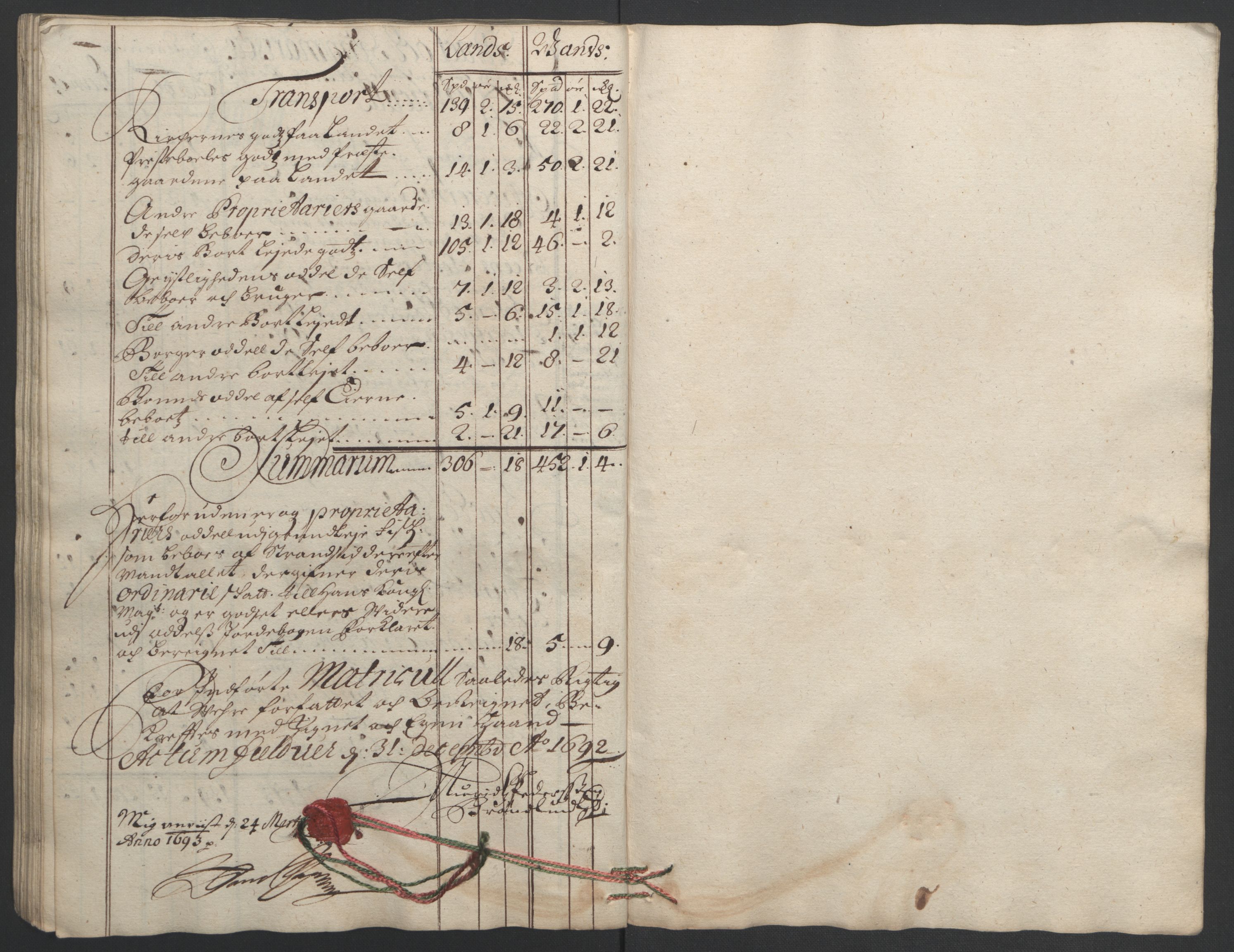 Rentekammeret inntil 1814, Reviderte regnskaper, Fogderegnskap, AV/RA-EA-4092/R57/L3849: Fogderegnskap Fosen, 1692-1693, s. 70