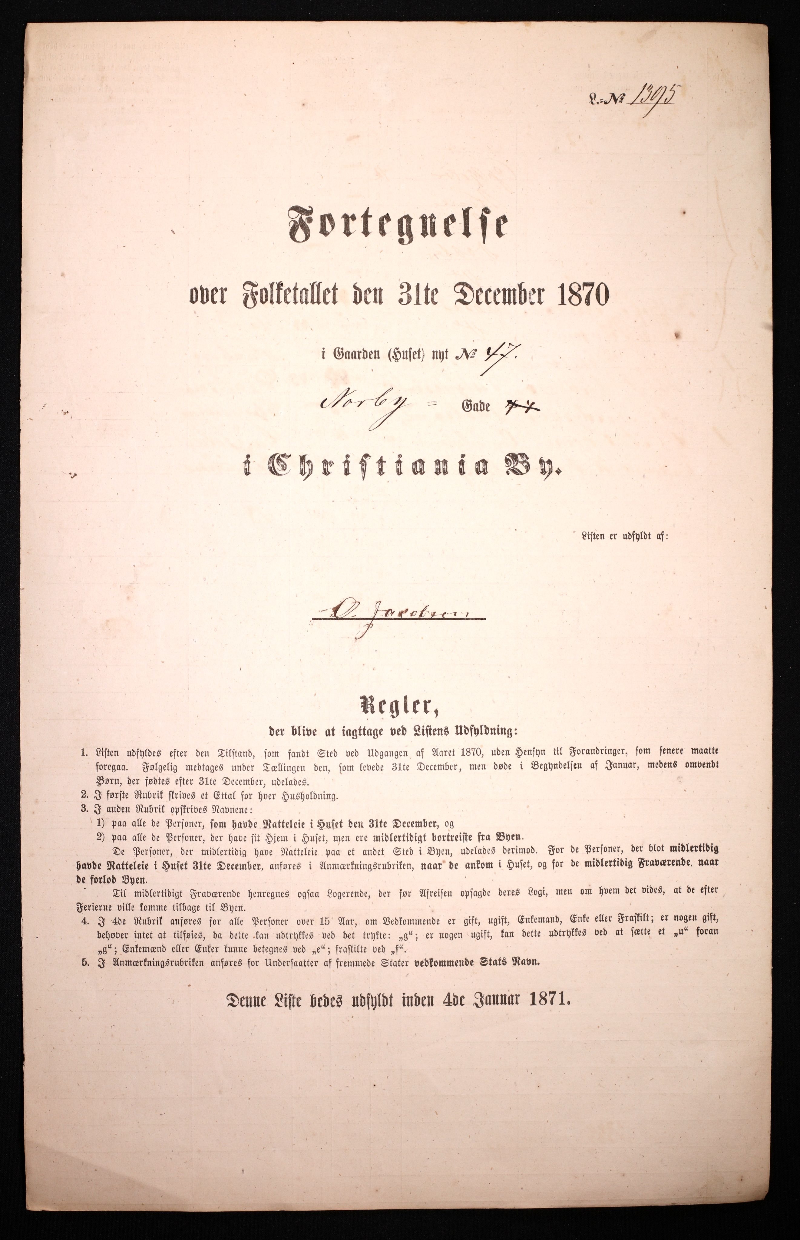 RA, Folketelling 1870 for 0301 Kristiania kjøpstad, 1870, s. 2631