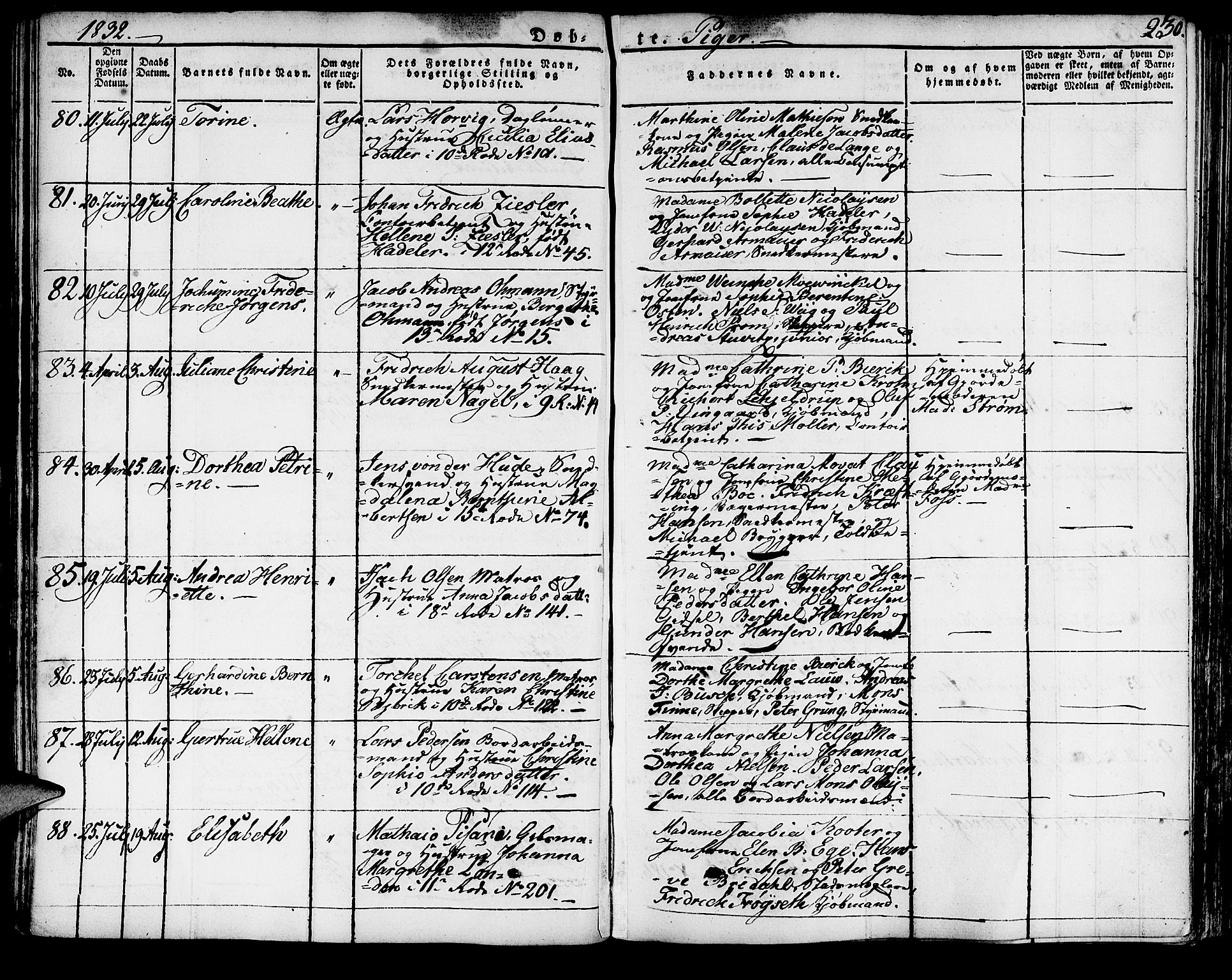 Domkirken sokneprestembete, SAB/A-74801/H/Haa/L0012: Ministerialbok nr. A 12, 1821-1840, s. 230