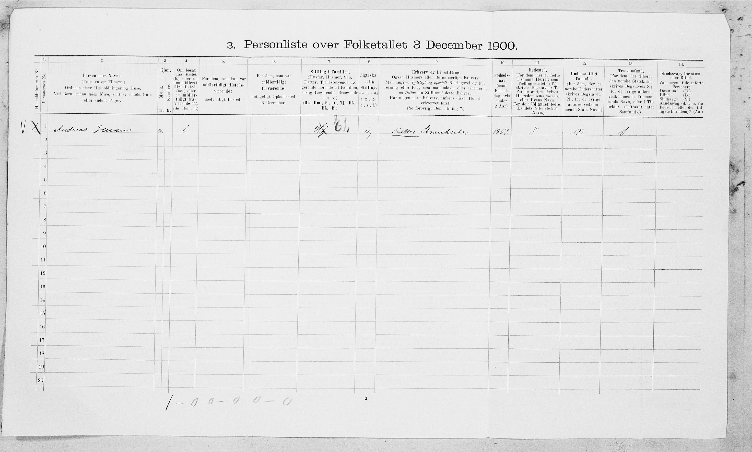 SAT, Folketelling 1900 for 1818 Herøy herred, 1900, s. 167