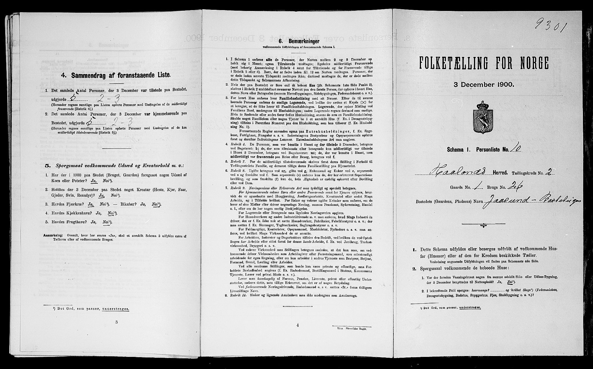 SAST, Folketelling 1900 for 1124 Haaland herred, 1900, s. 388