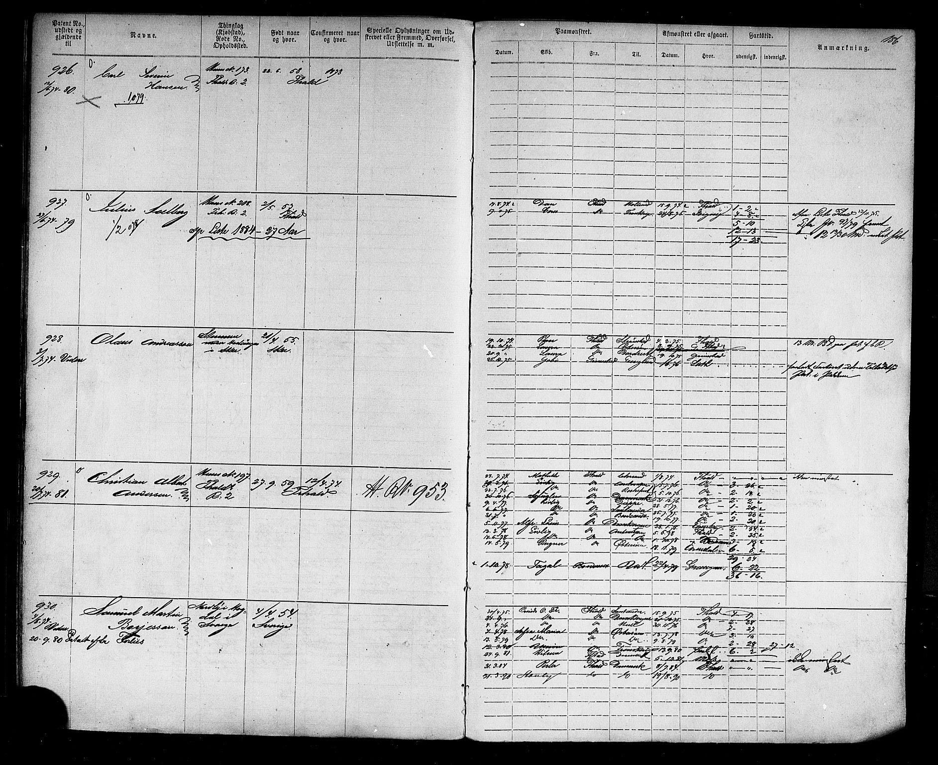 Halden mønstringskontor, AV/SAO-A-10569a/F/Fc/Fca/L0004: Annotasjonsrulle, 1868-1875, s. 190