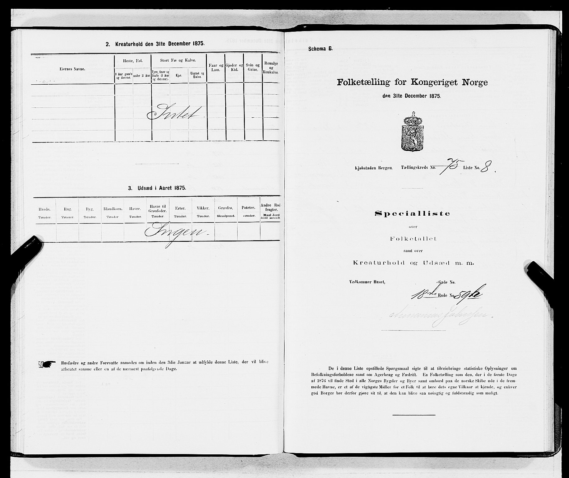 SAB, Folketelling 1875 for 1301 Bergen kjøpstad, 1875, s. 4024