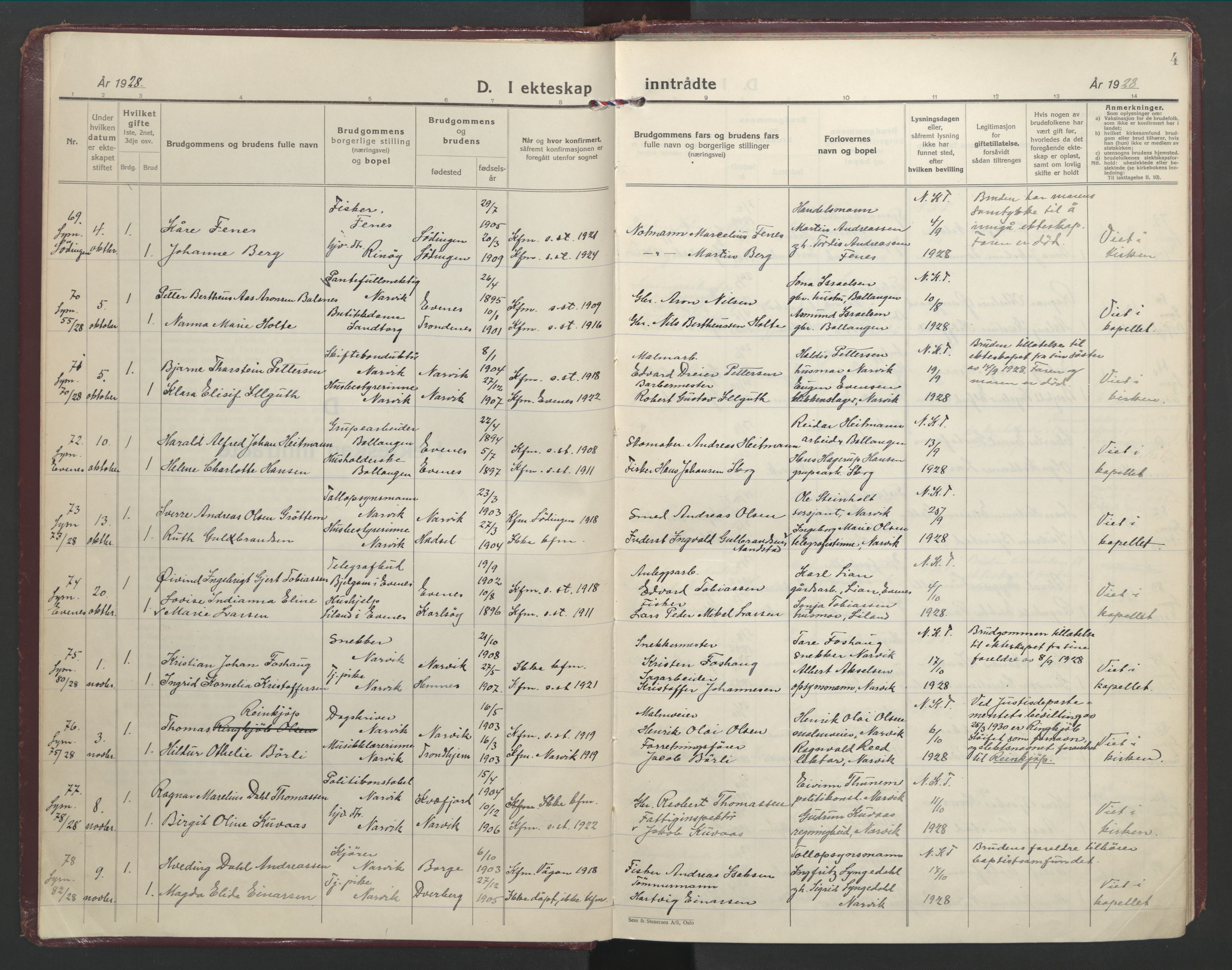 Ministerialprotokoller, klokkerbøker og fødselsregistre - Nordland, SAT/A-1459/871/L1006: Ministerialbok nr. 871A22, 1928-1936, s. 4